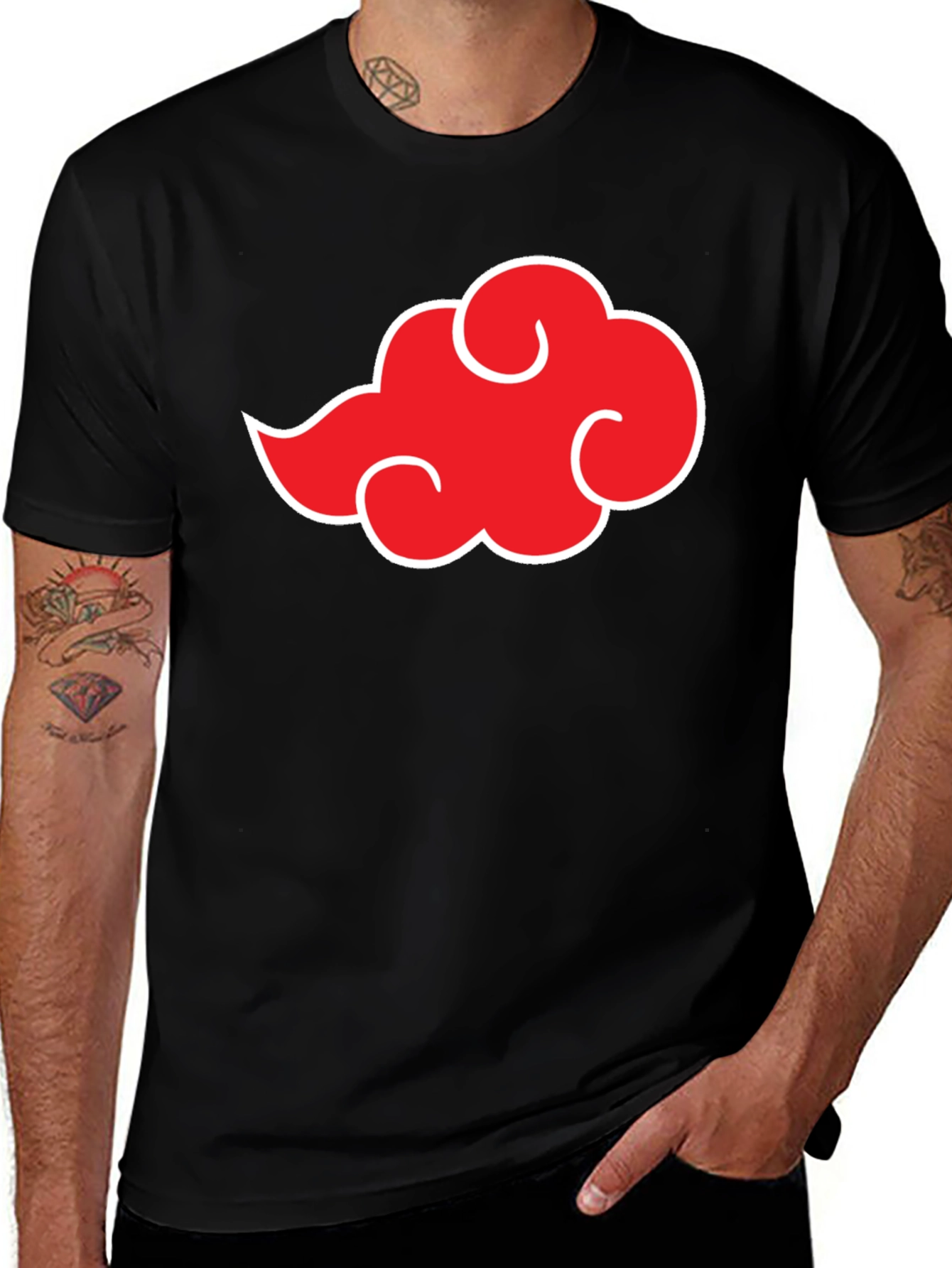 Variant 18 of Akatsuki Cloud Black T-Shirt - Anime Inspired