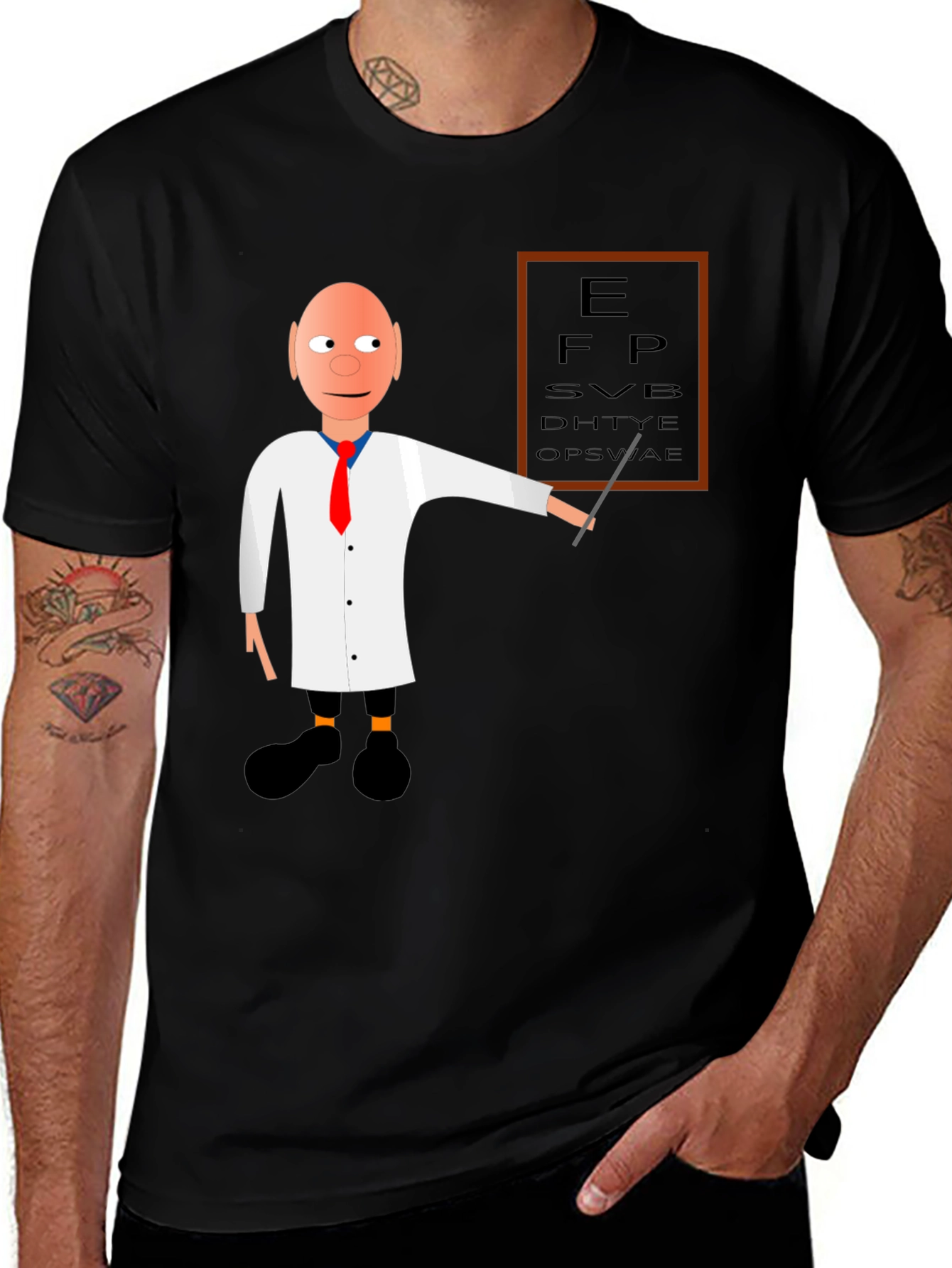 Variant 11 of Funny Optometrist Eye Chart T-Shirt