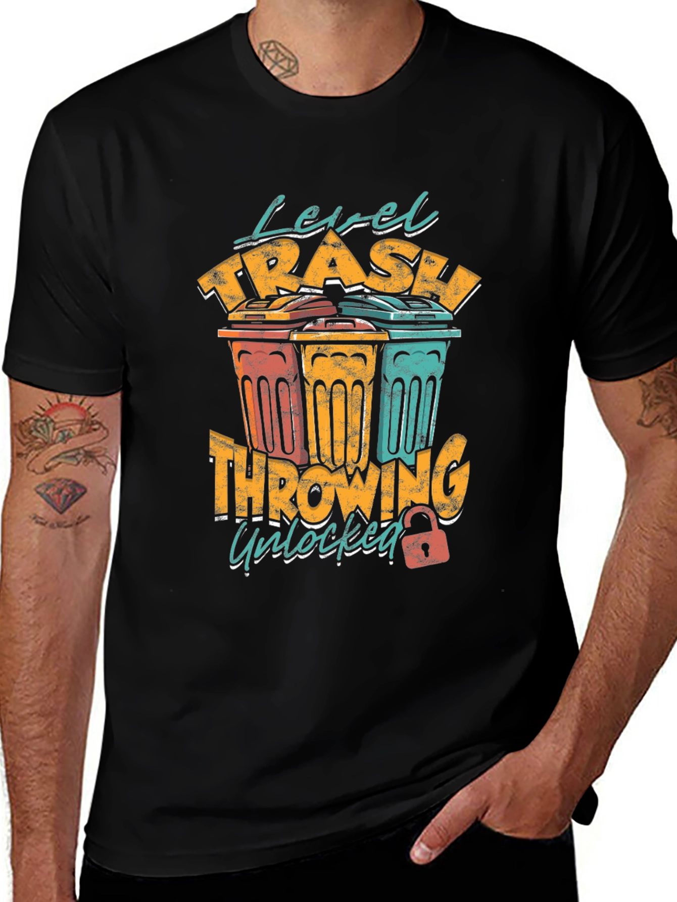 Variant 13 of Level Trash Throwing Unlocked Men's Graphic Tee