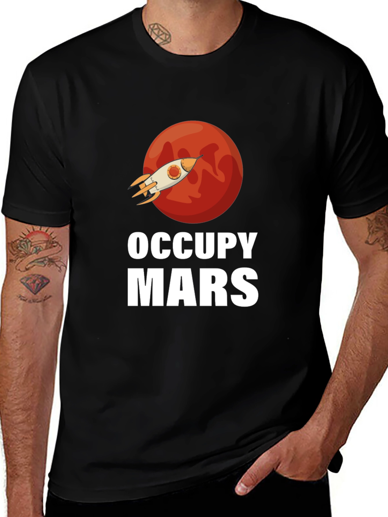 Occupy Mars Graphic T-Shirt - Space Exploration Tee