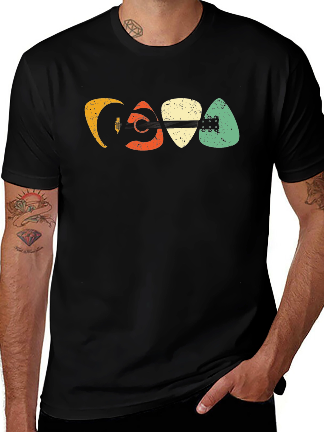 Variant 8 of Vintage Guitar Pick T-Shirt - Musician Tee