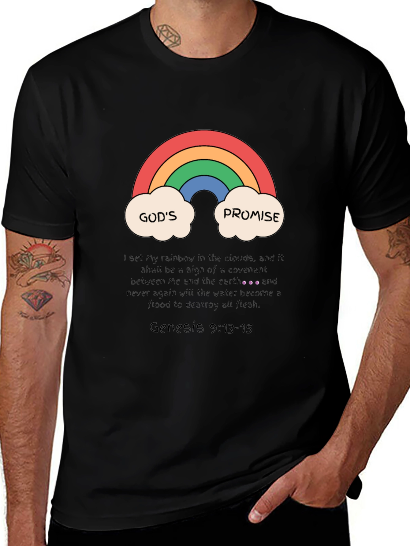 Variant 16 of God's Promise Rainbow T-Shirt
