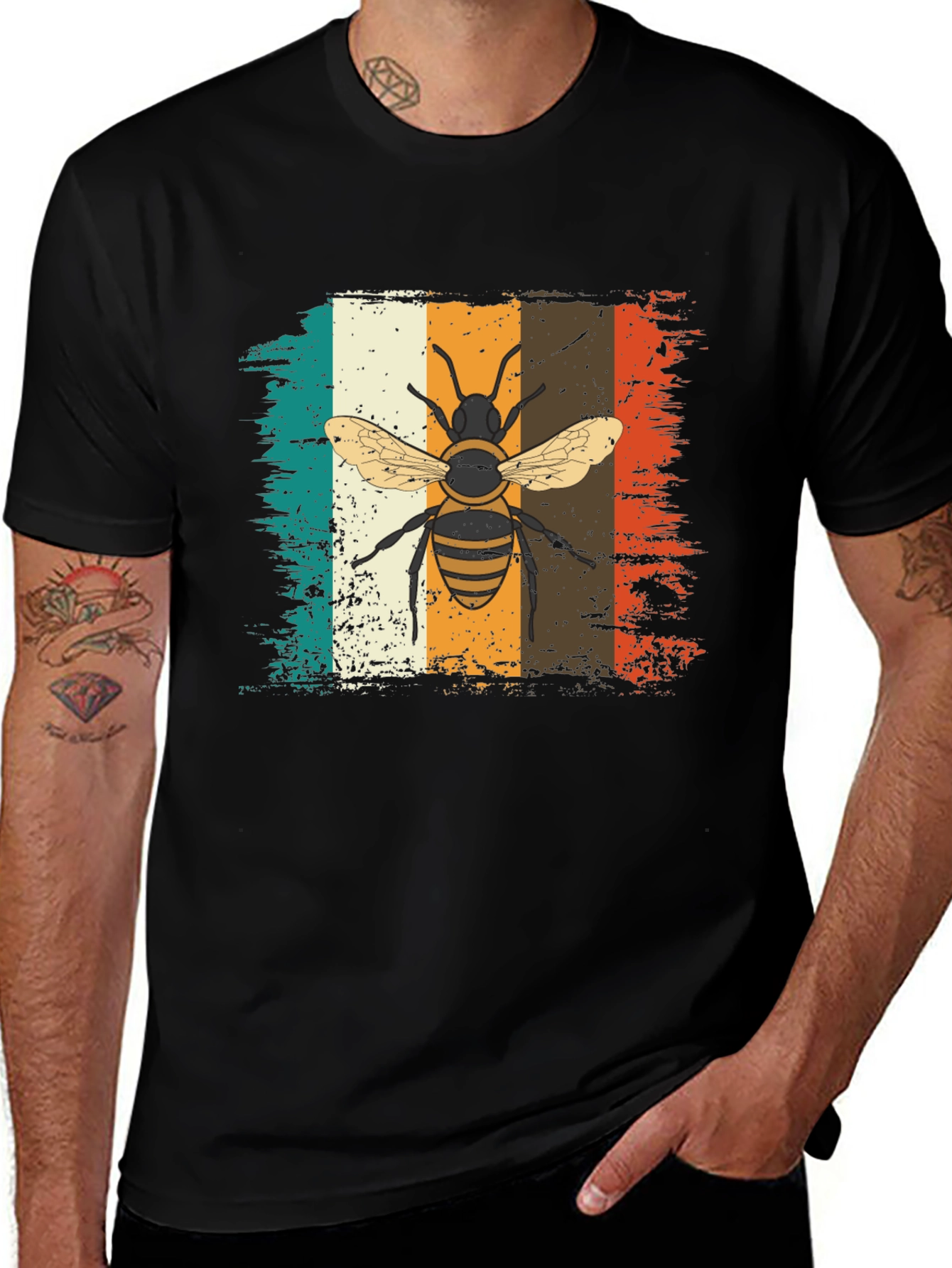 Variant 17 of Retro Bee Graphic T-Shirt - Vintage Style