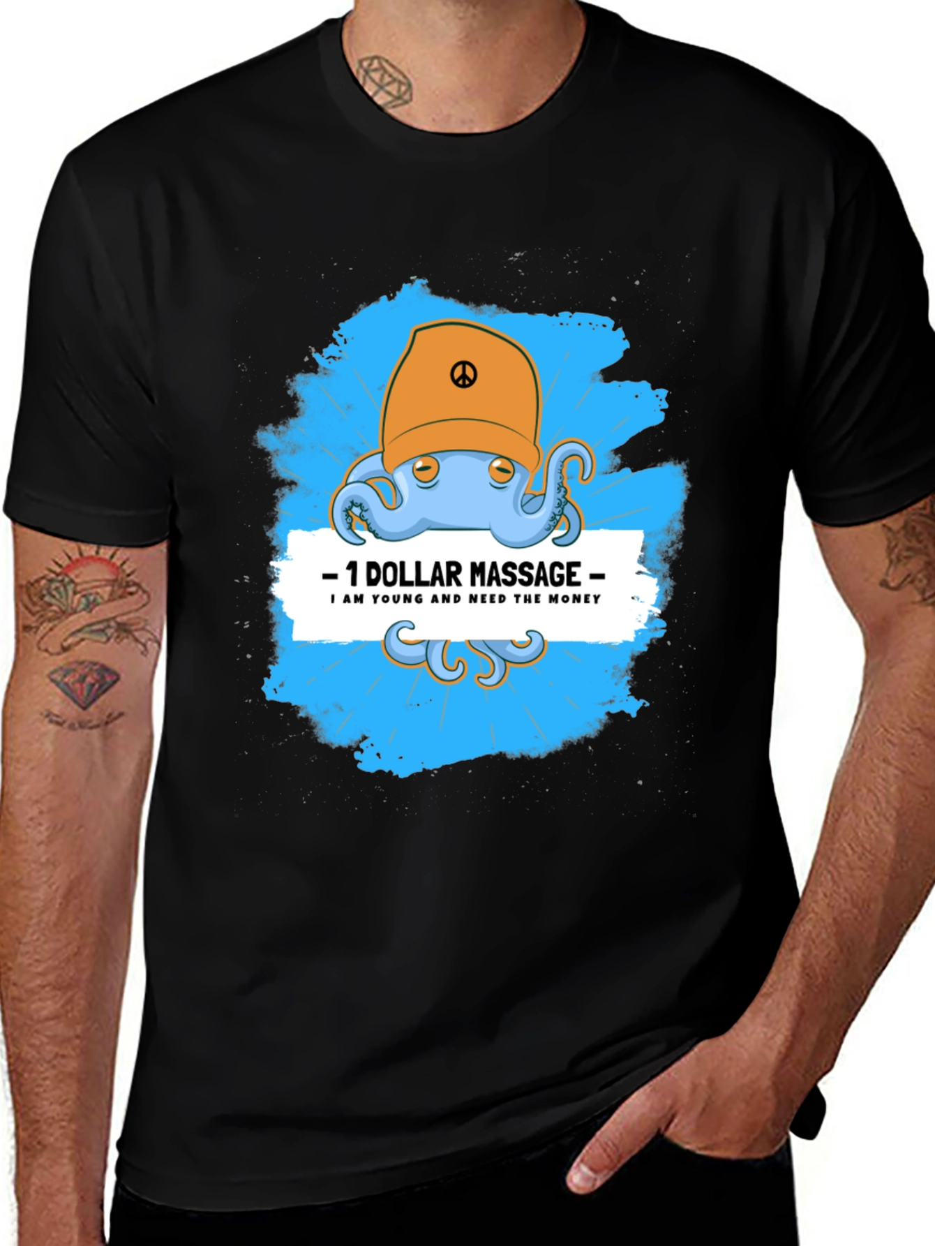 Variant 26 of Funny Octopus Massage T-Shirt - $1 Dollar