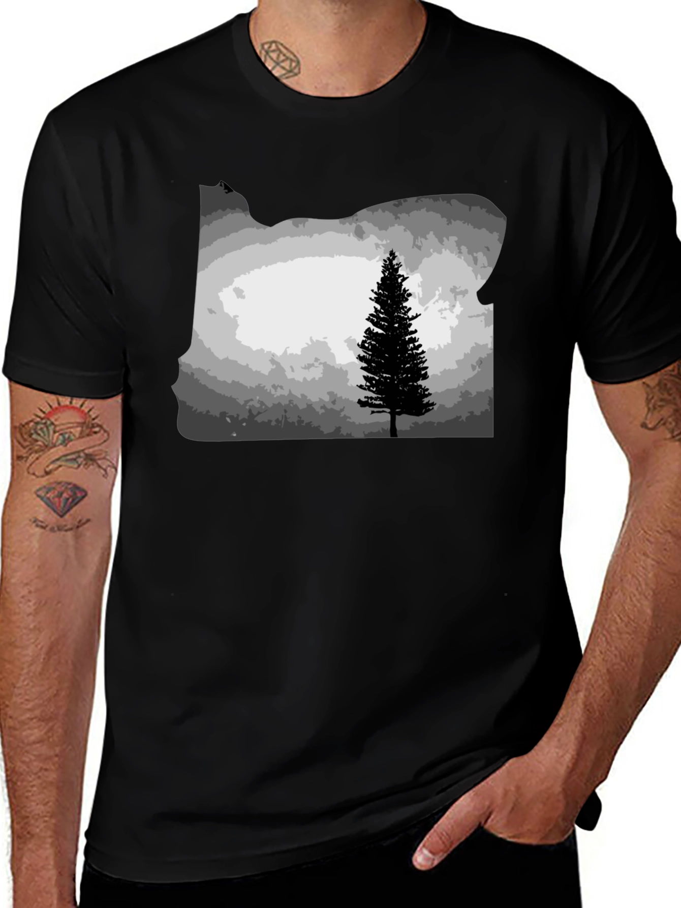 Variant 13 of Oregon Landscape Graphic T-Shirt