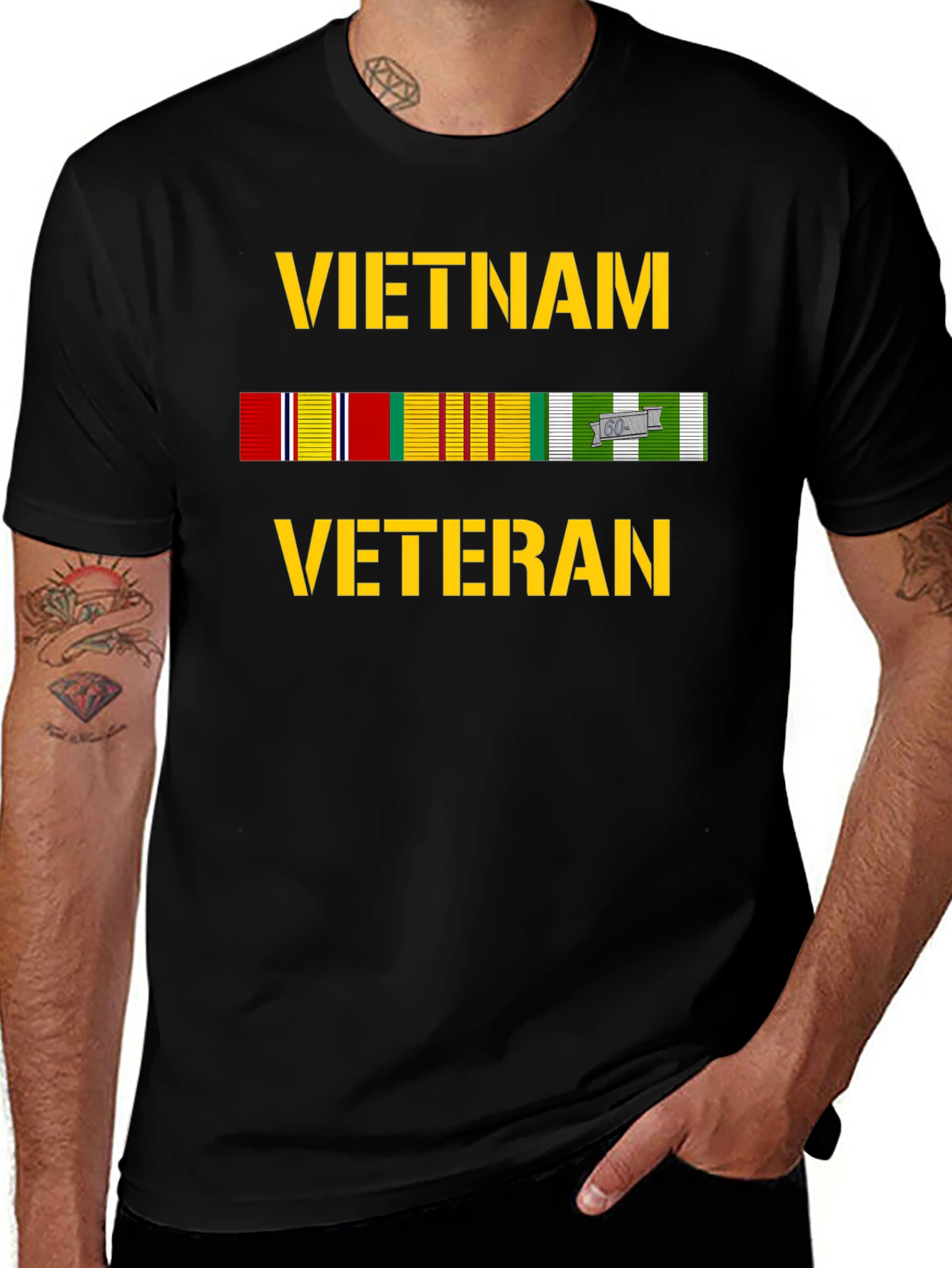 Variant 3 of Vietnam Veteran Black T-Shirt