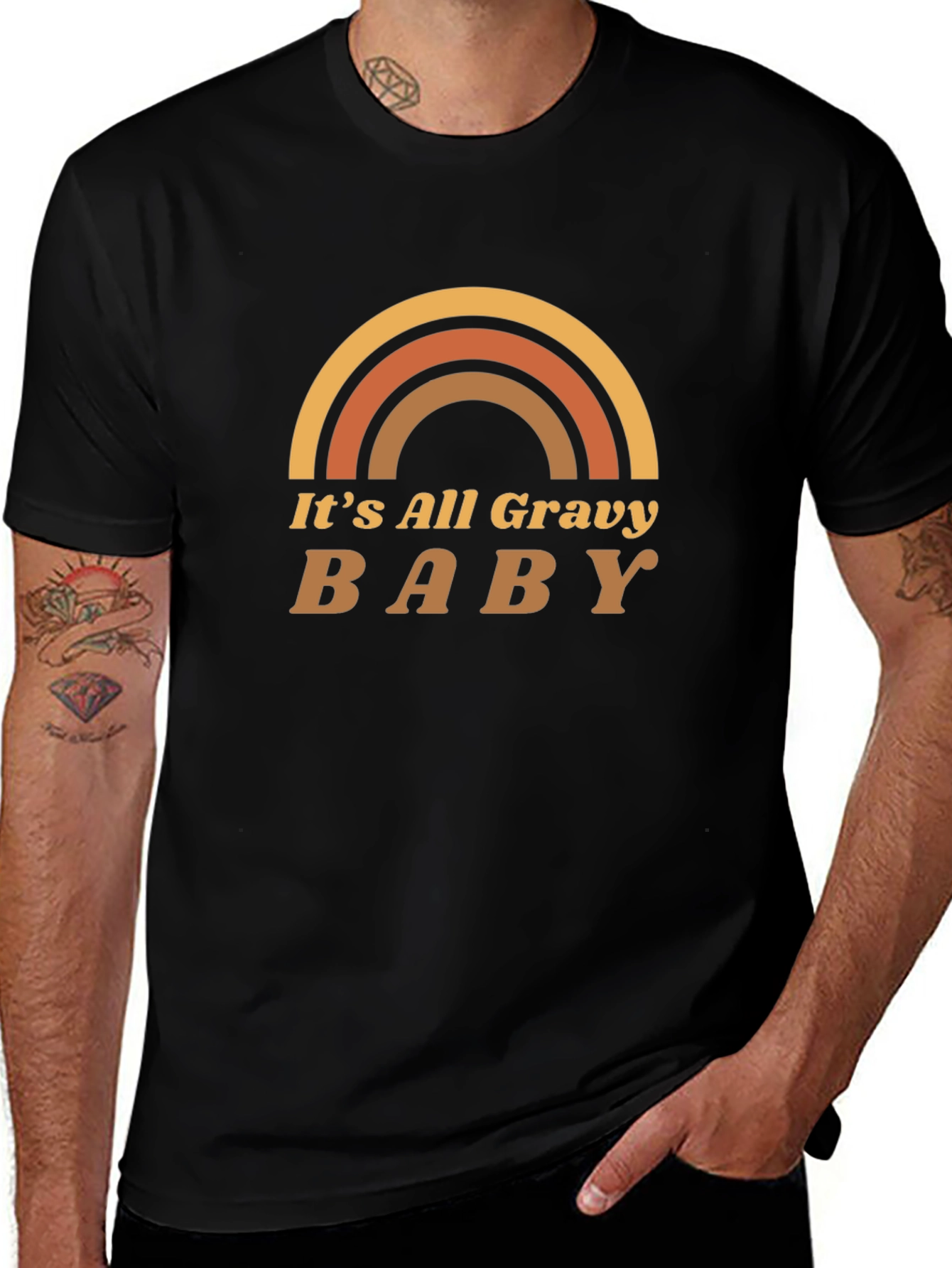 Variant 16 of It's All Gravy Baby Graphic Tee - Black