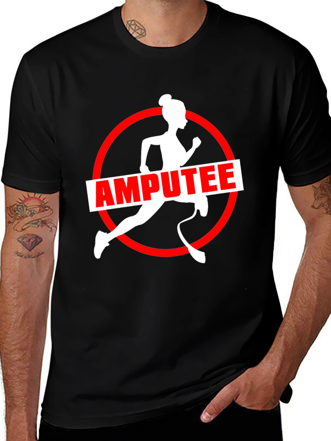 Variant 4 of Amputee Pride T-Shirt: Athletic Design
