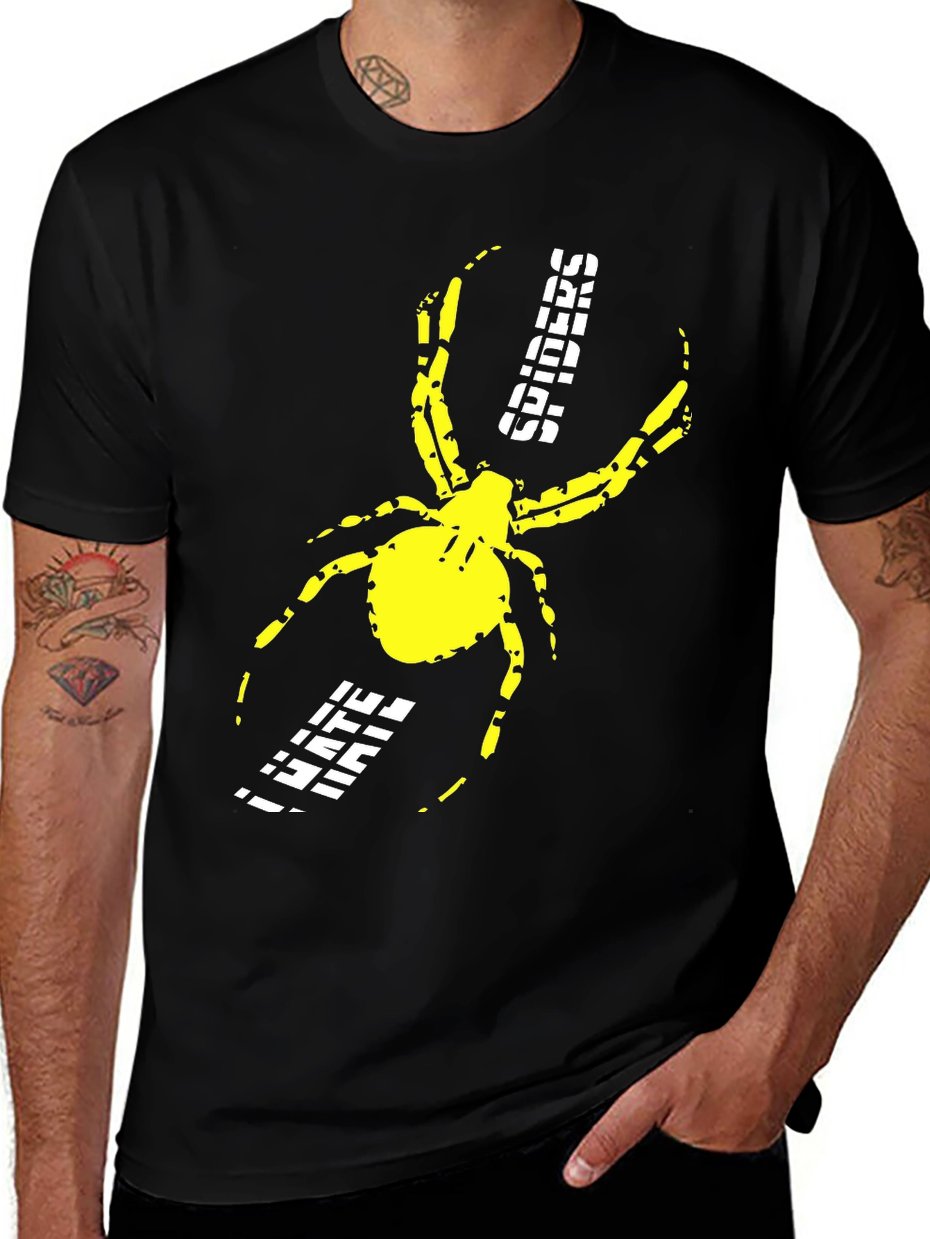 Variant 6 of Spider Graphic T-Shirt - I Hate Spiders Tee