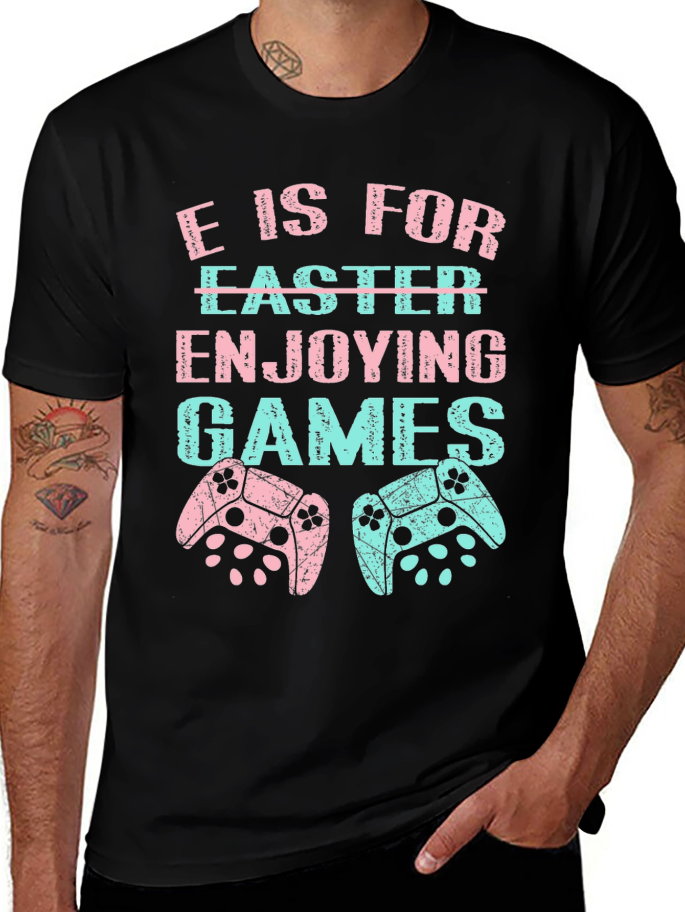 E Is For Easter Enjoying Games T-Shirt