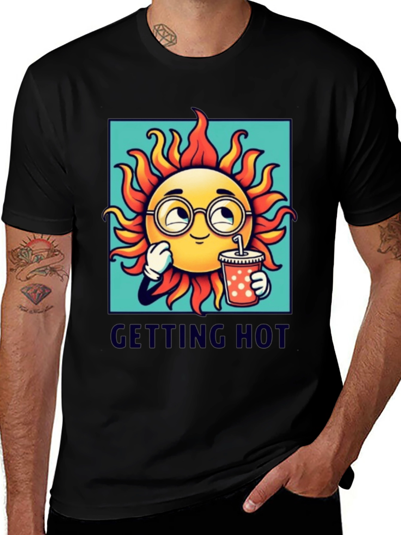 Variant 20 of Getting Hot Sun Cartoon Graphic T-Shirt