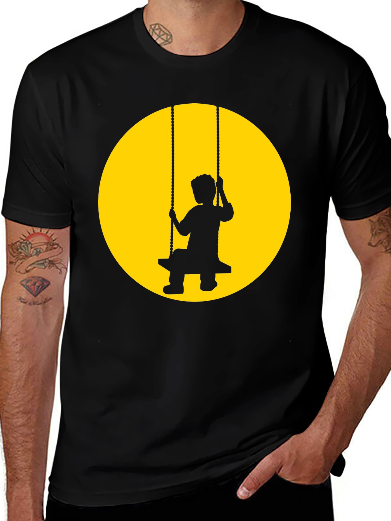 Variant 8 of Silhouette Swing T-Shirt - Black
