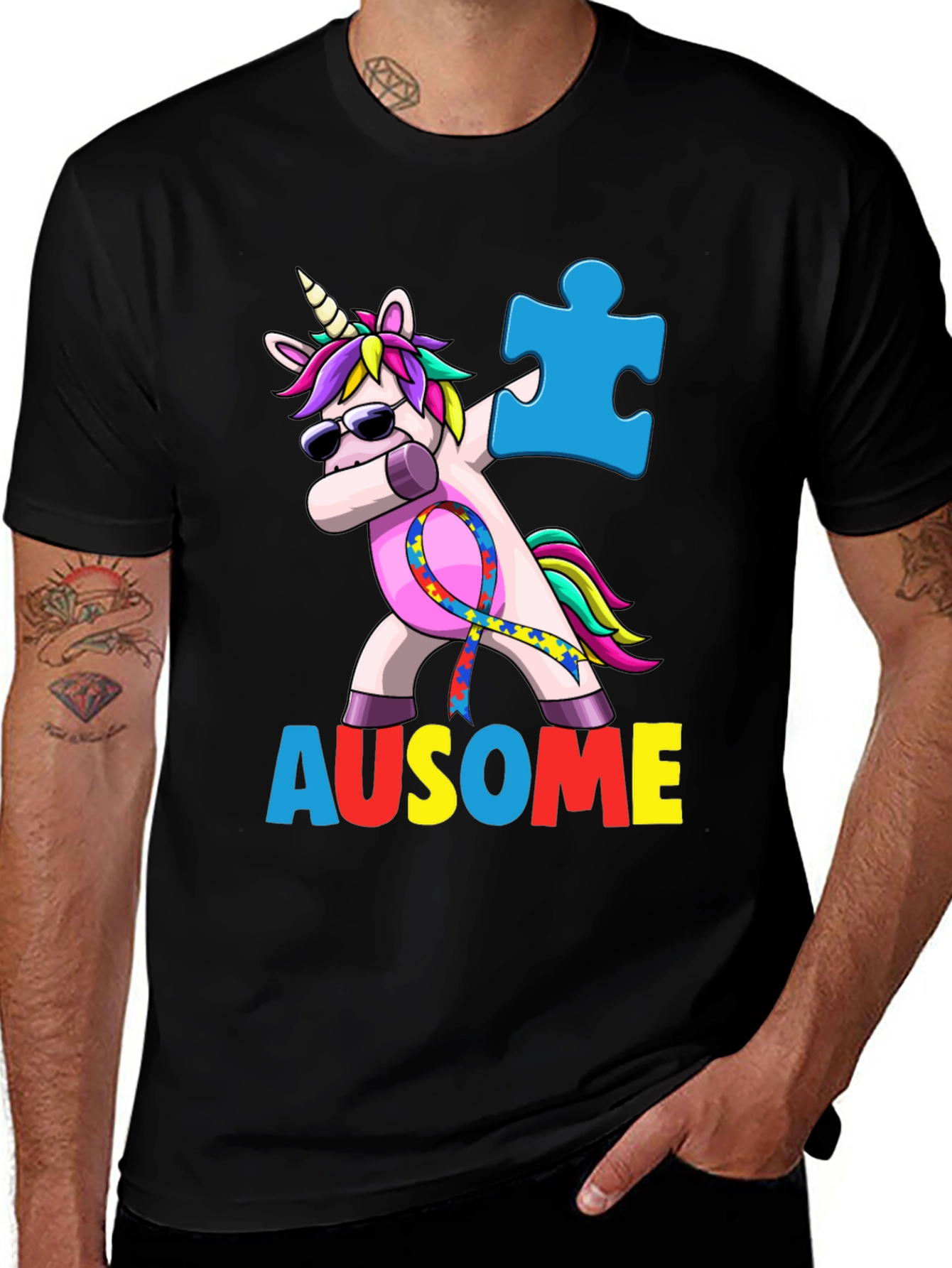 Autism Awareness Unicorn Graphic Tee