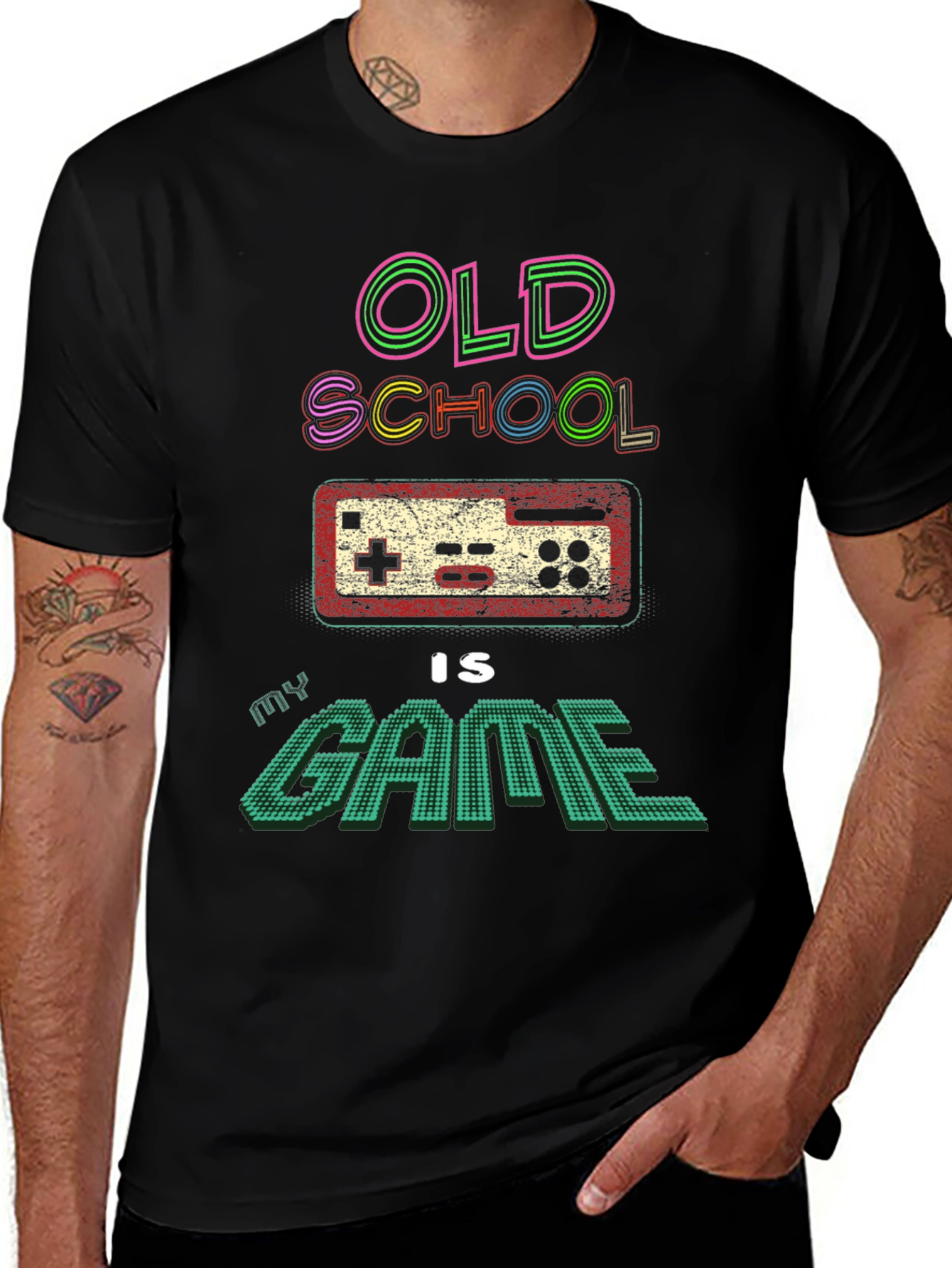 Variant 27 of Retro Gamer T-Shirt - Old School My Game