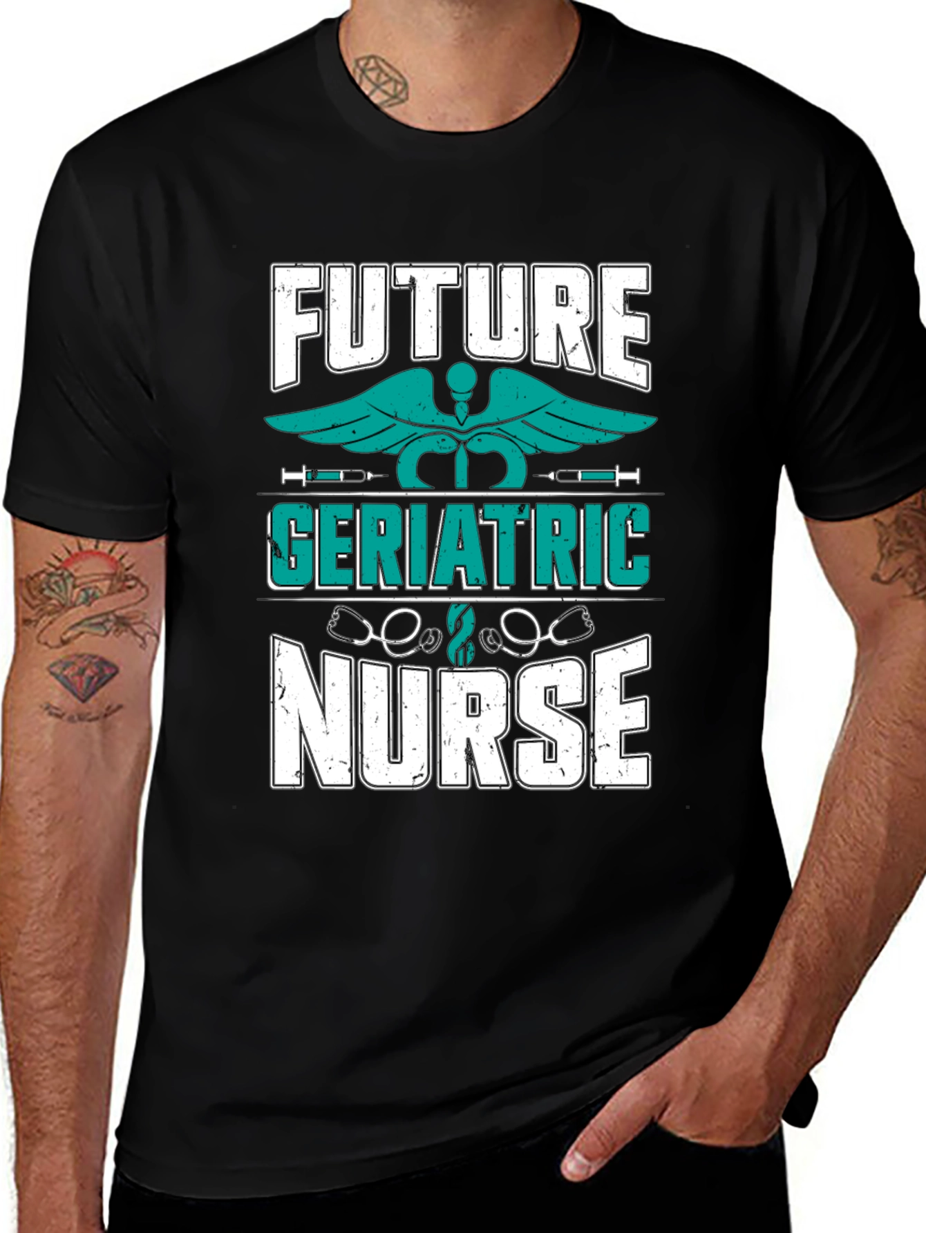 Variant 30 of Future Geriatric Nurse T-Shirt - Medical Profession Apparel