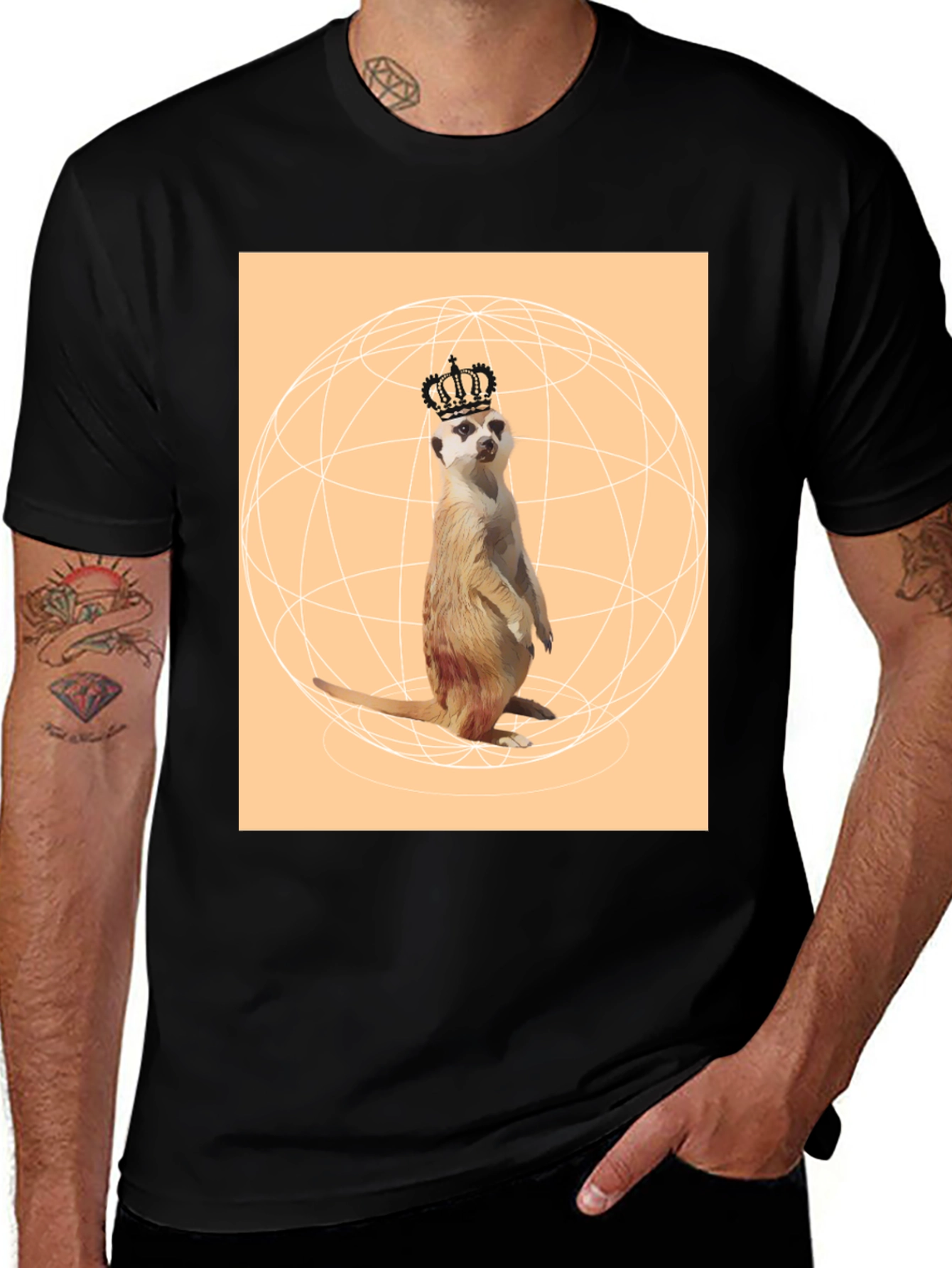 Variant 26 of Meerkat King T-Shirt - Novelty Graphic Tee