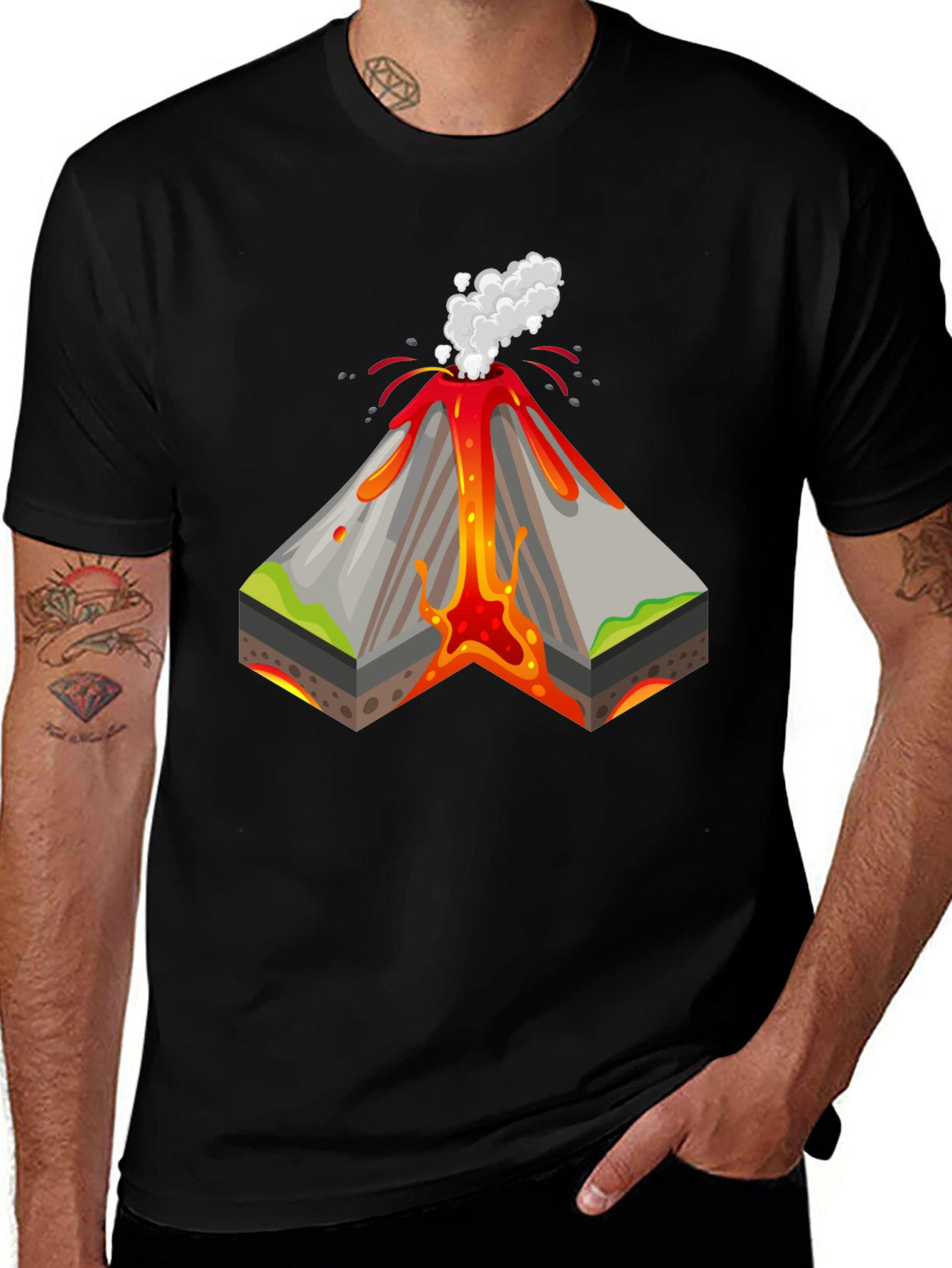 Variant 11 of Volcano T-Shirt - Erupting Lava Graphic Tee