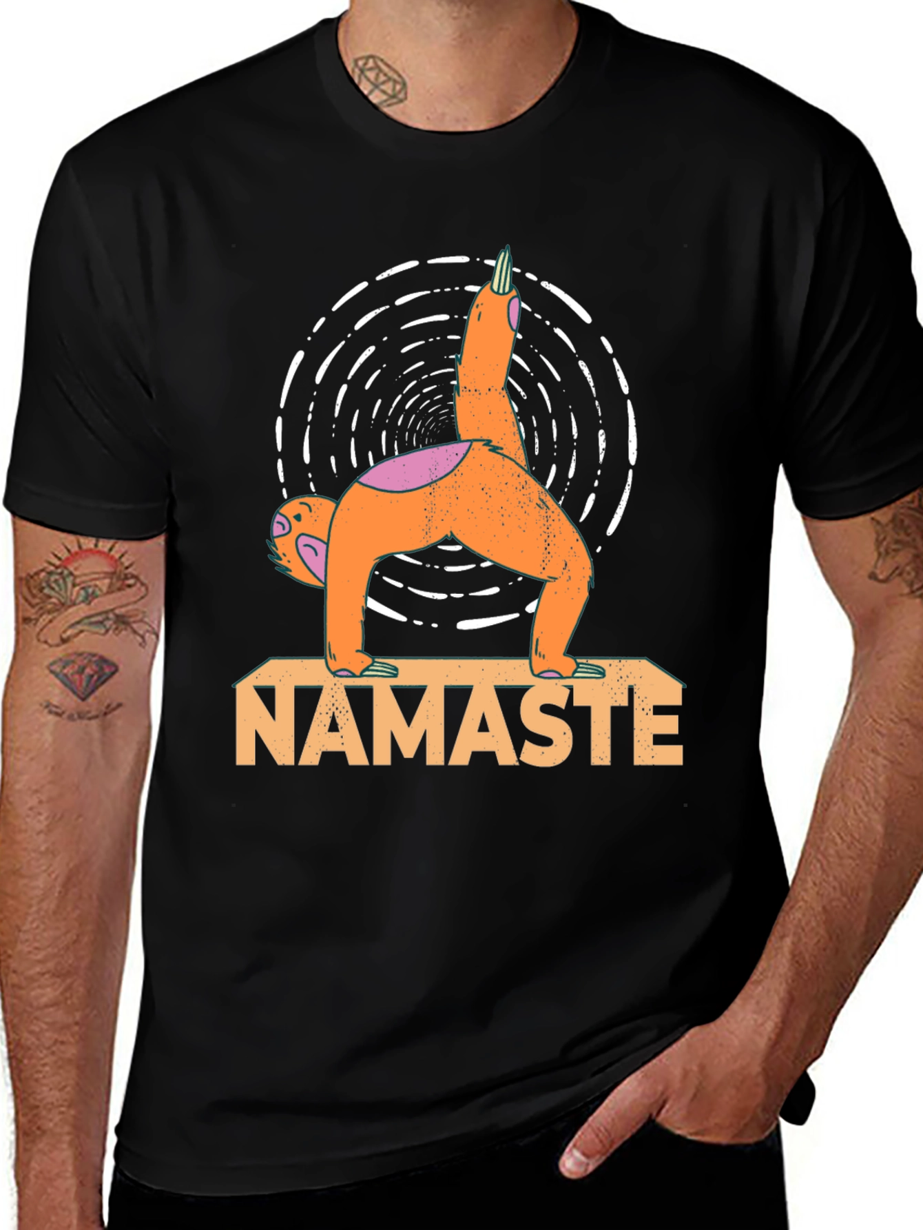 Variant 23 of Yoga Sloth Namaste T-Shirt