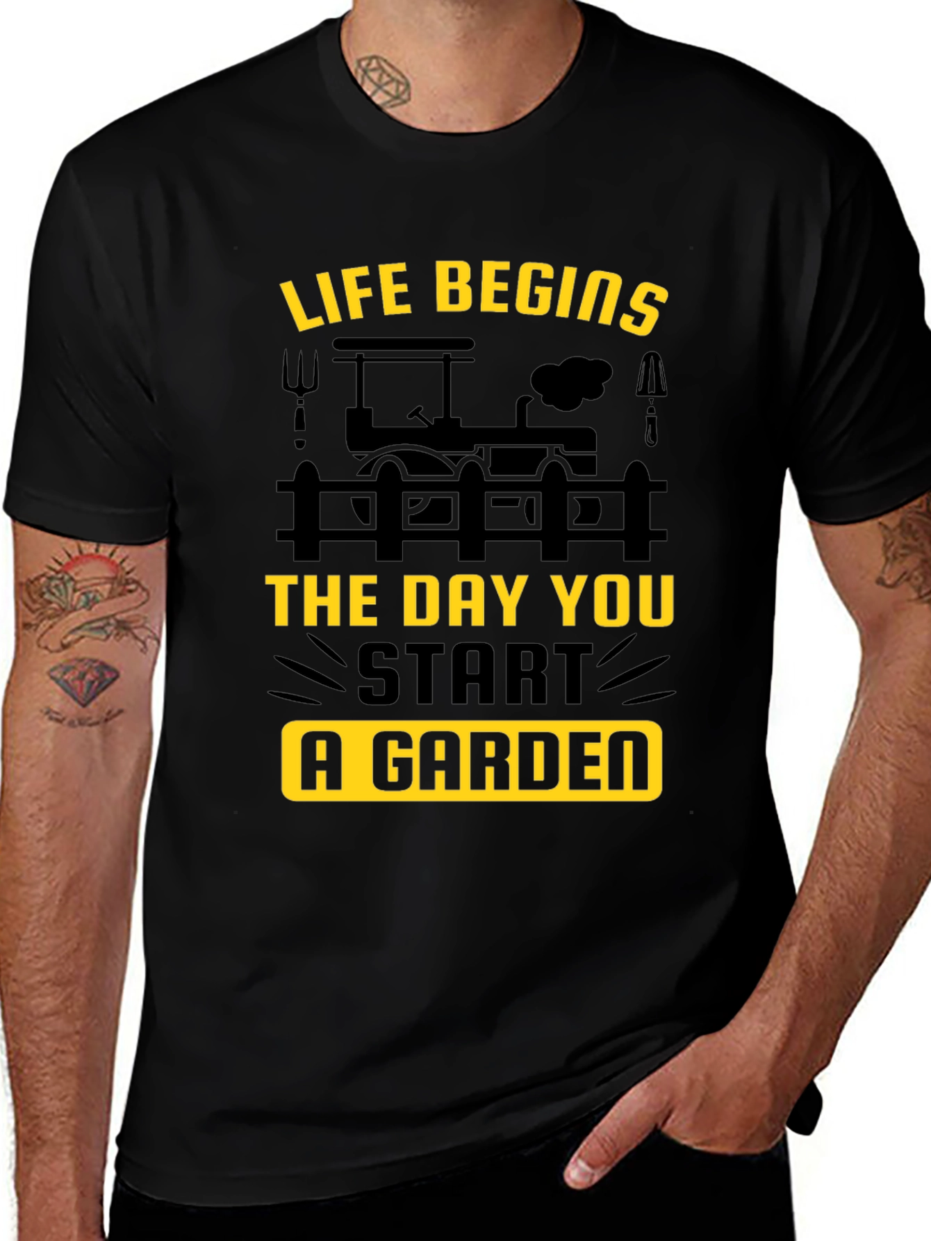 Variant 29 of Gardening T-Shirt - Life Begins in the Garden
