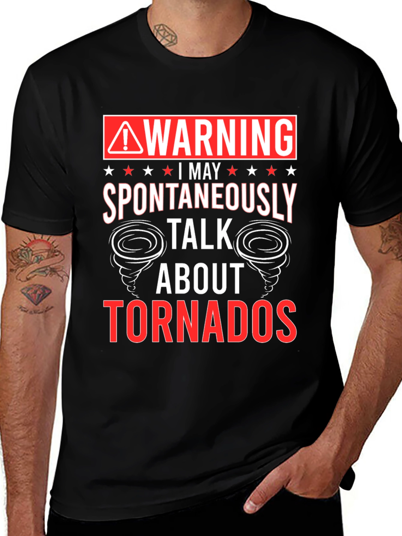 Variant 26 of Warning: May Spontaneously Talk About Tornadoes T-Shirt