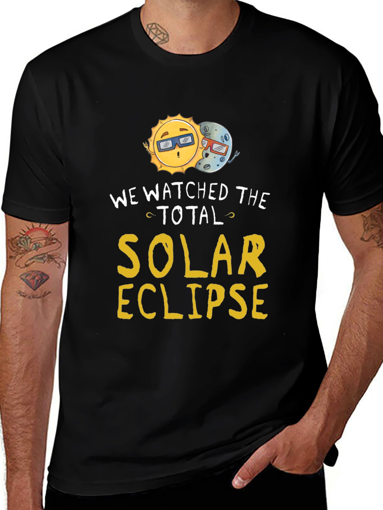 Variant 10 of Total Solar Eclipse Tee - Sun & Moon Graphic