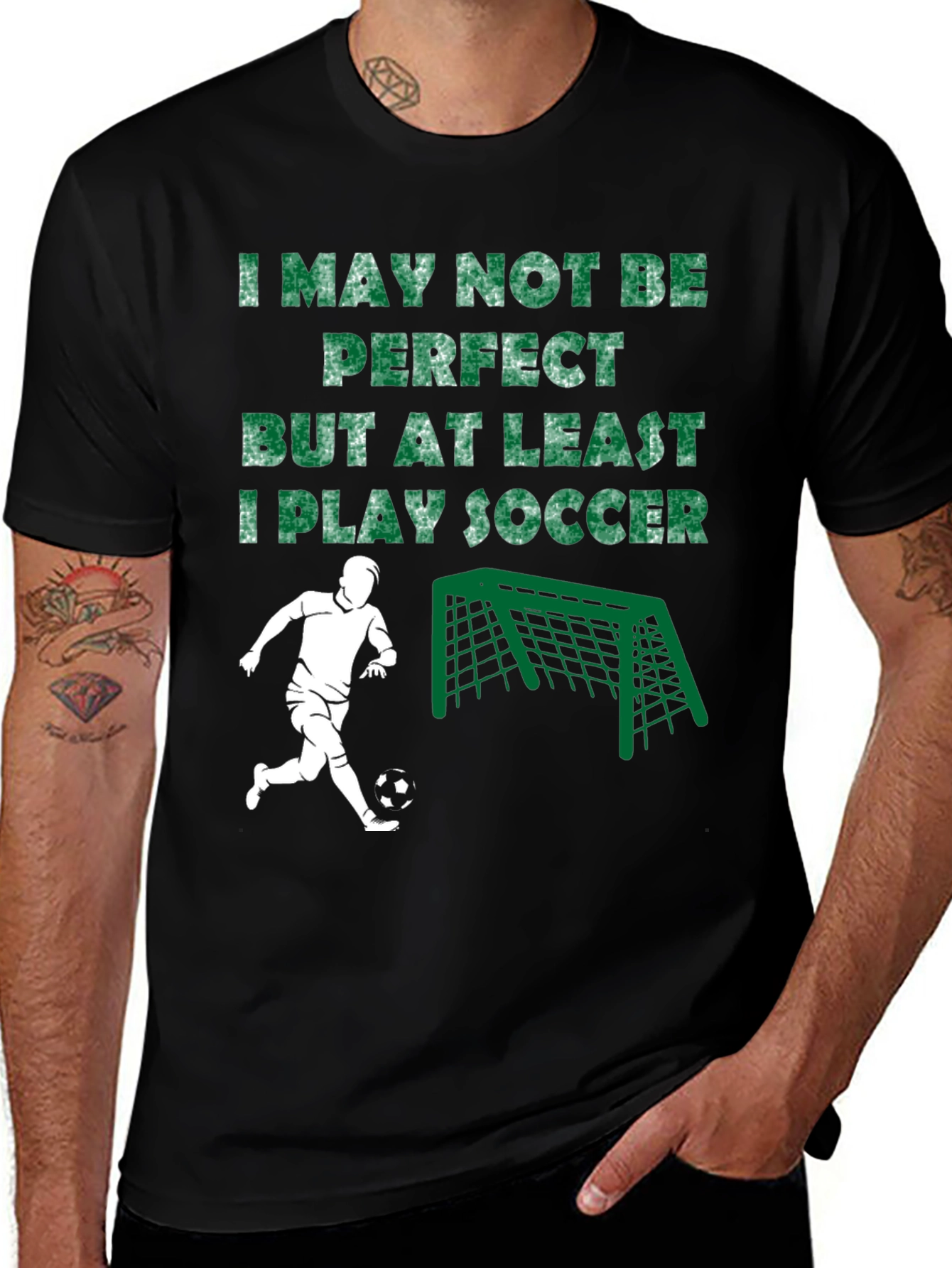 Variant 23 of Funny Soccer T-Shirt - I May Not Be Perfect