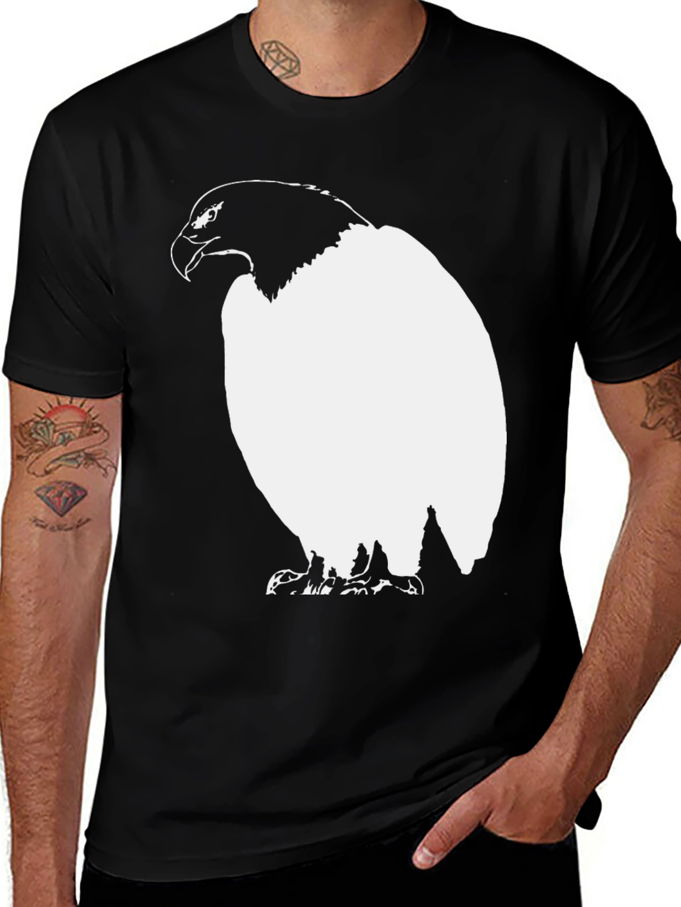 Variant 26 of Eagle Graphic Black T-Shirt