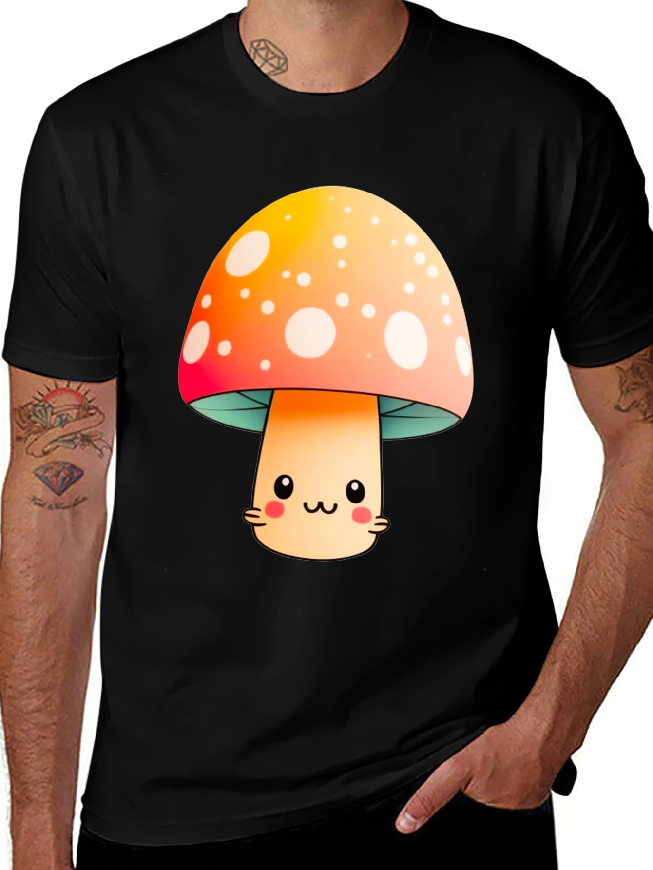 Variant 22 of Cute Mushroom Graphic Tee - Kawaii Style