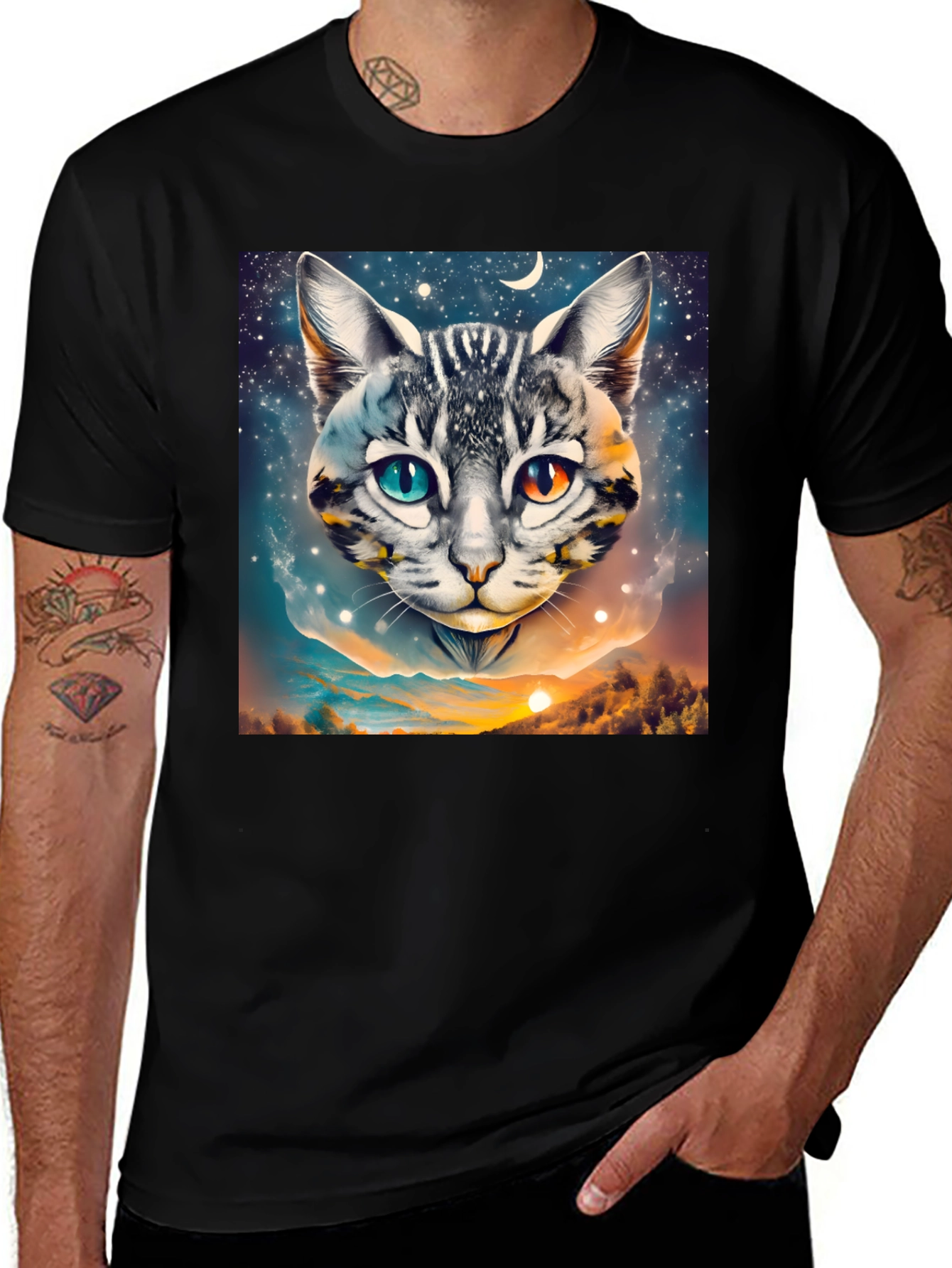 Variant 17 of Cosmic Cat T-Shirt