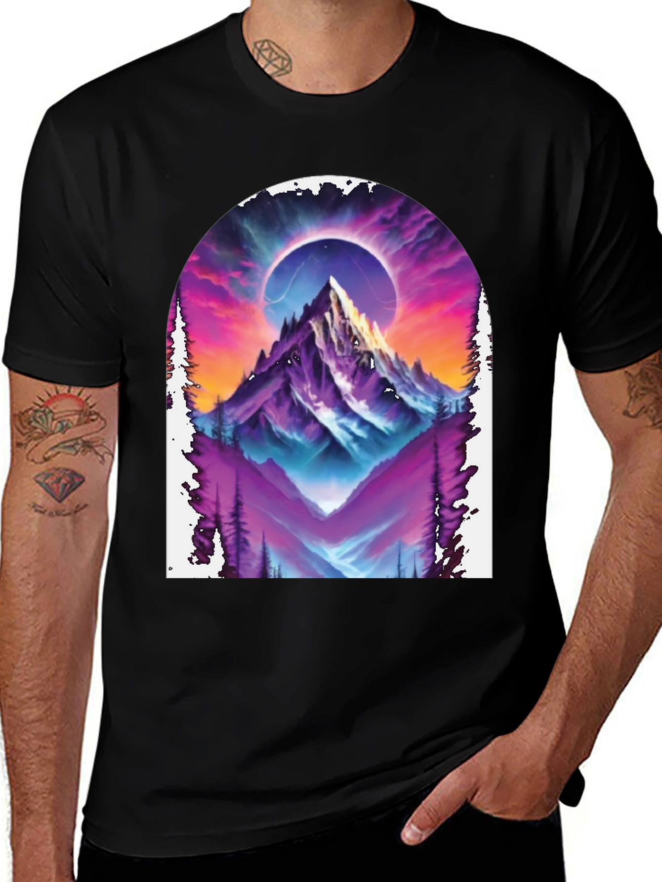 Mystic Mountain Graphic Tee - Black