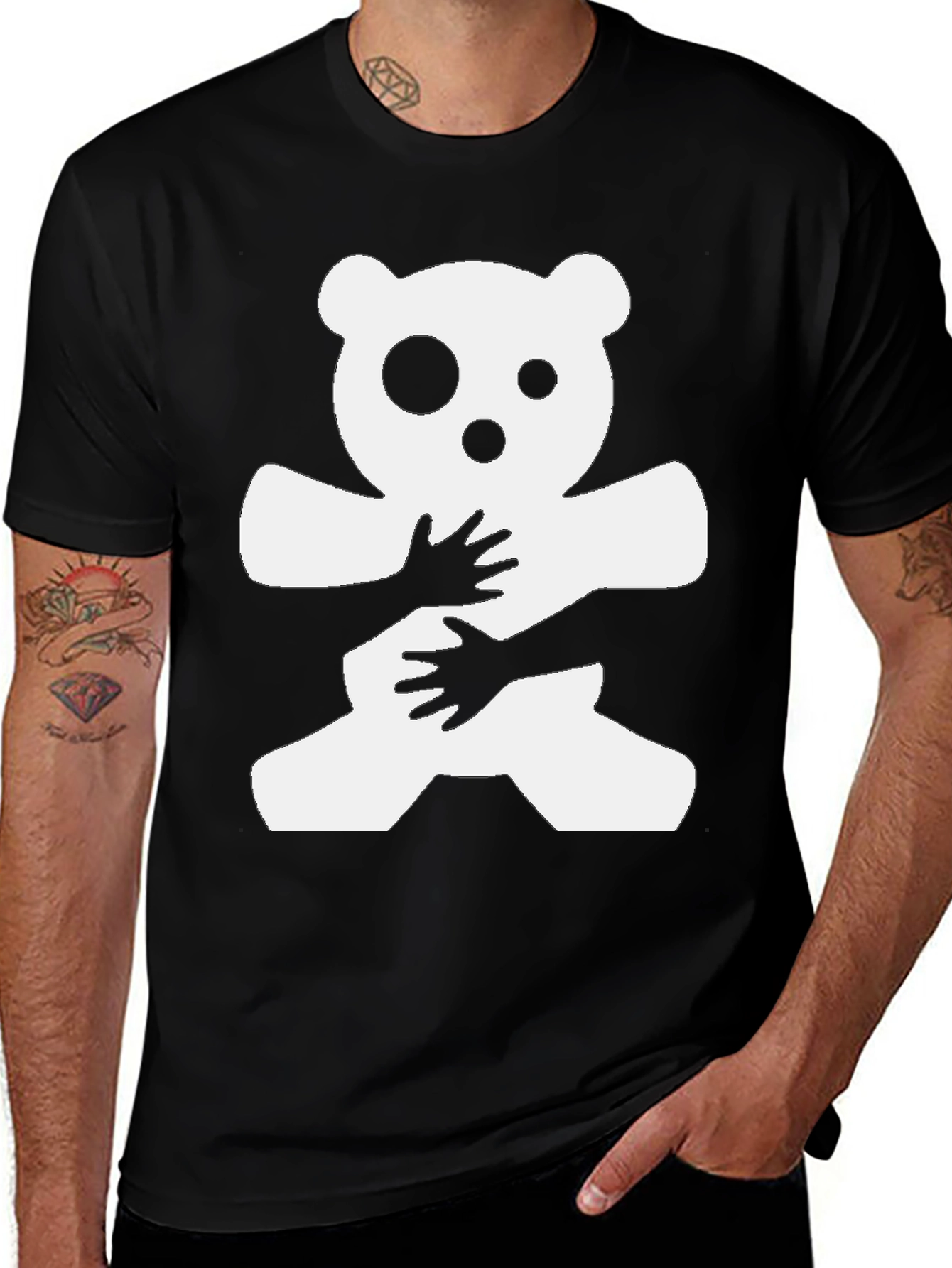 Variant 21 of Bear Hug Graphic Tee - Soft Cotton Comfort