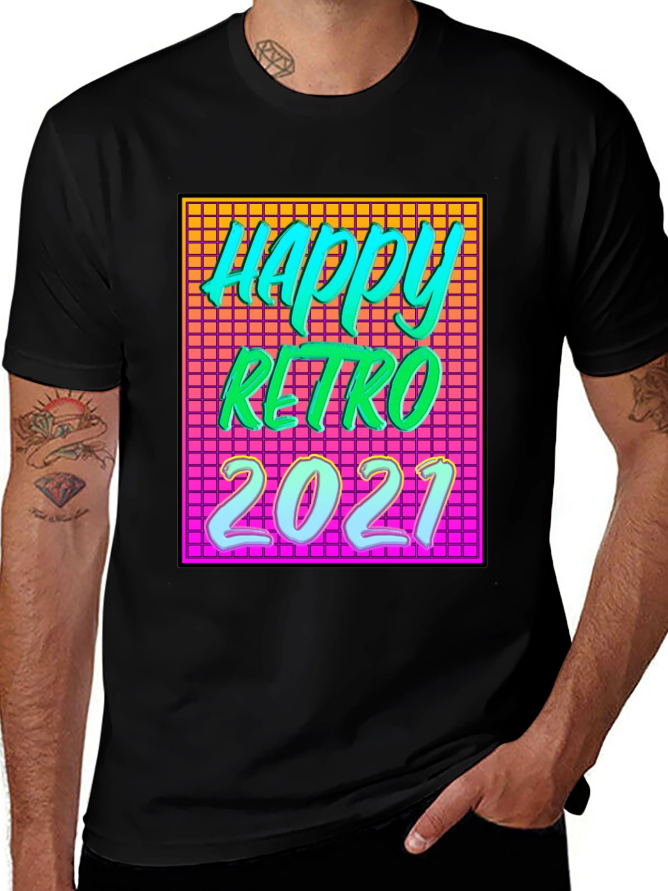 Variant 21 of Happy Retro 2021 Graphic T-Shirt
