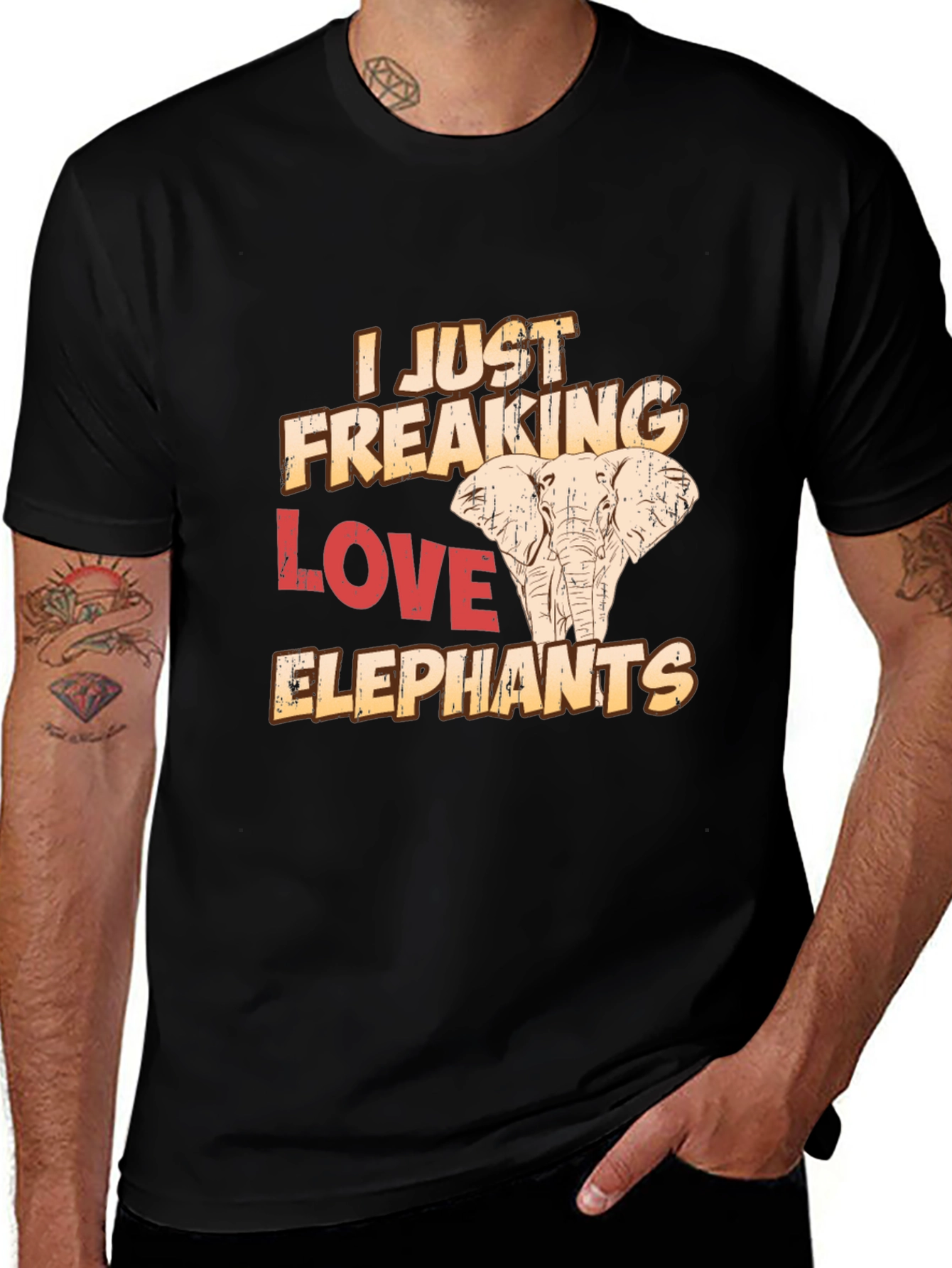 Variant 25 of I Just Freaking Love Elephants T-Shirt