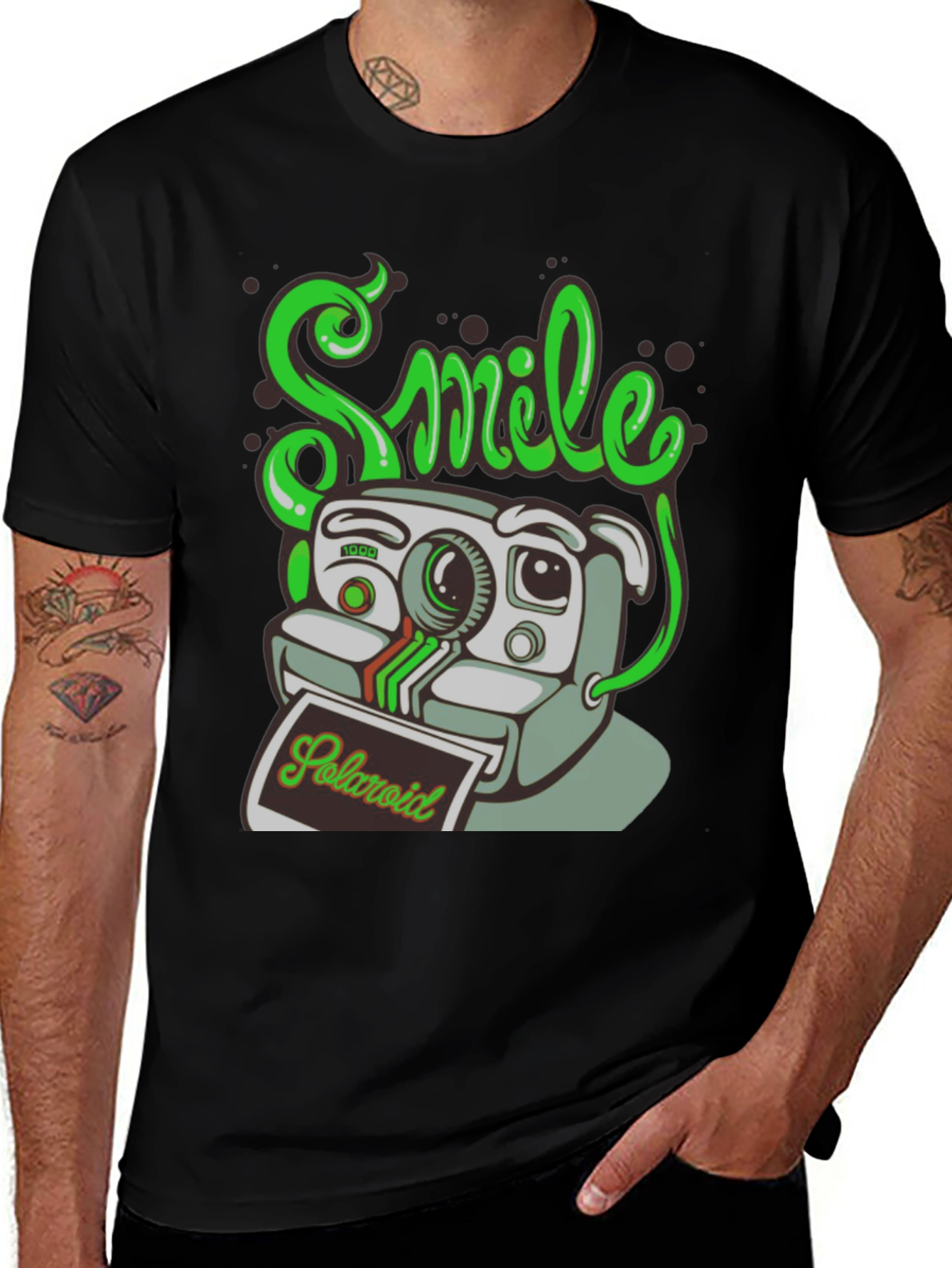 Variant 25 of Smile Polaroid Camera Graphic T-Shirt