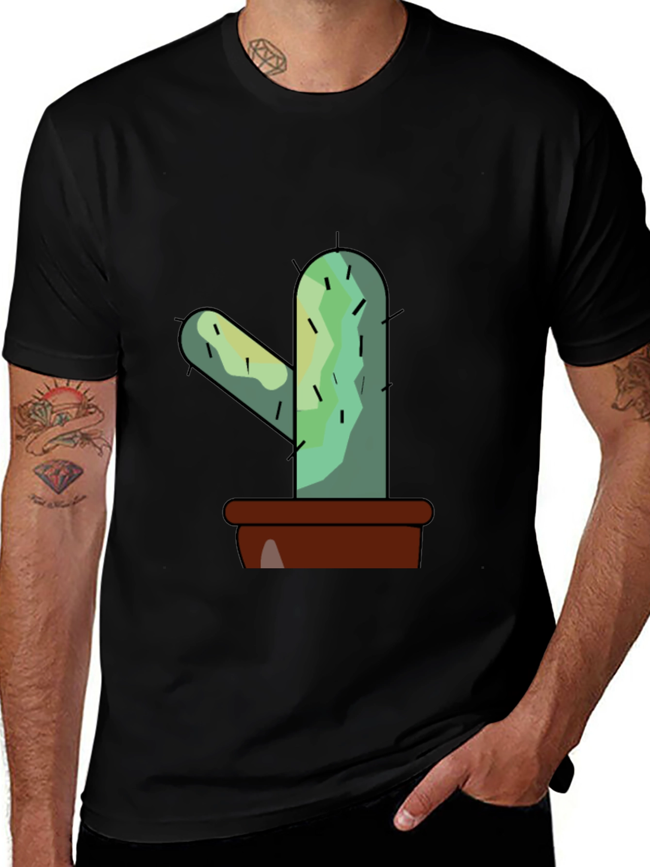 Variant 25 of Cactus Graphic Tee - Trendy Unisex Style