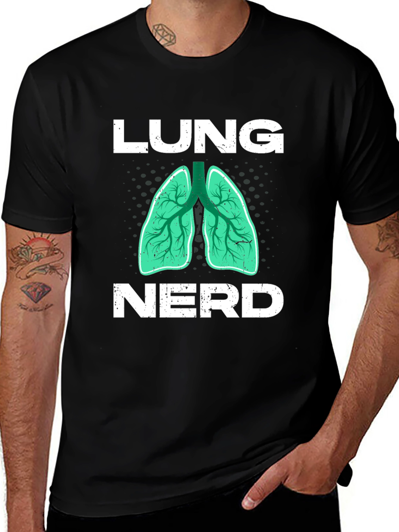 Lung Nerd T-Shirt Anatomy Graphic Tee