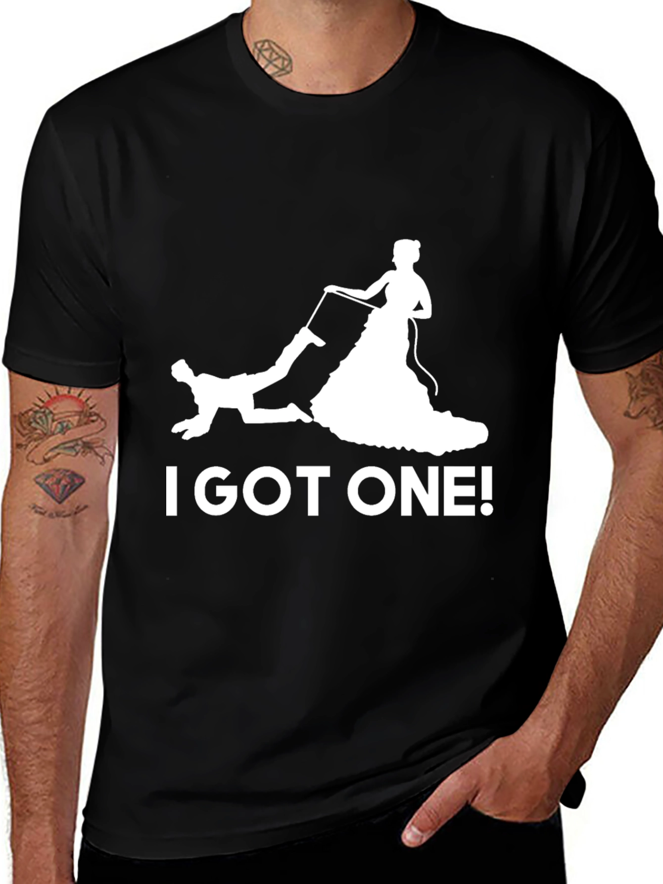 Variant 4 of I GOT ONE! Wedding Humor T-Shirt