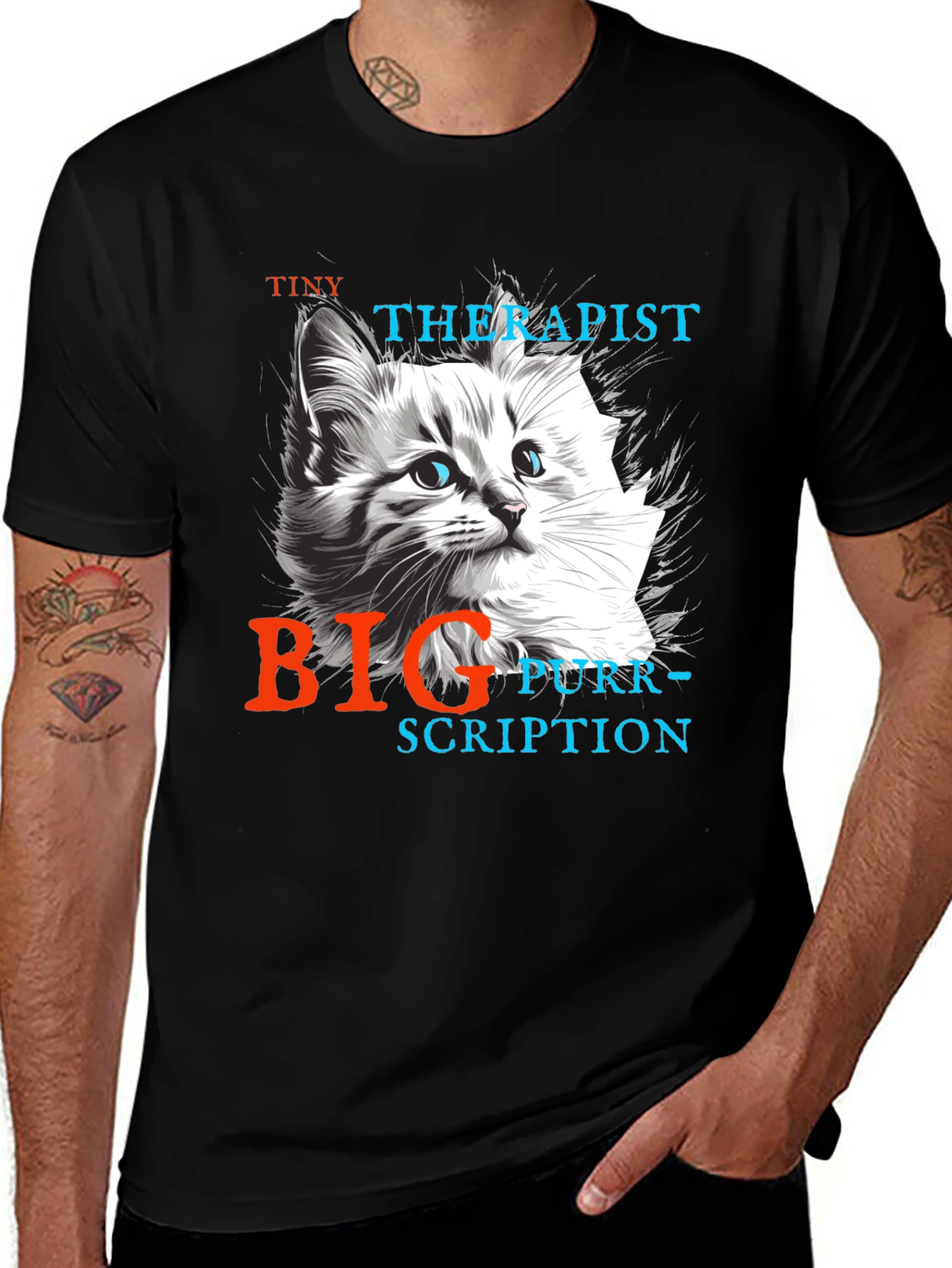 Variant 20 of Tiny Therapist Big Purr-scription T-Shirt