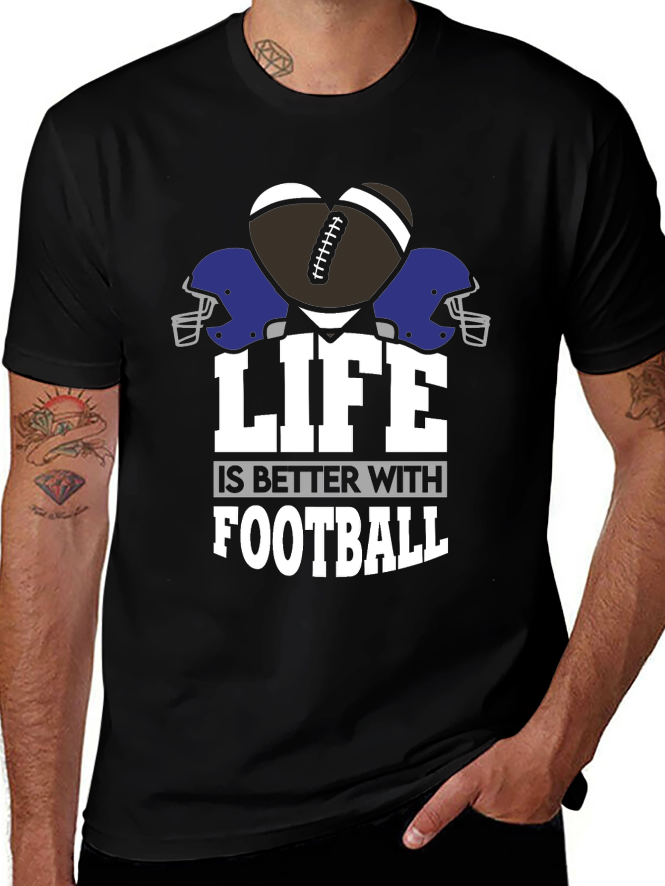 Variant 5 of Life is Better with Football Graphic Tee