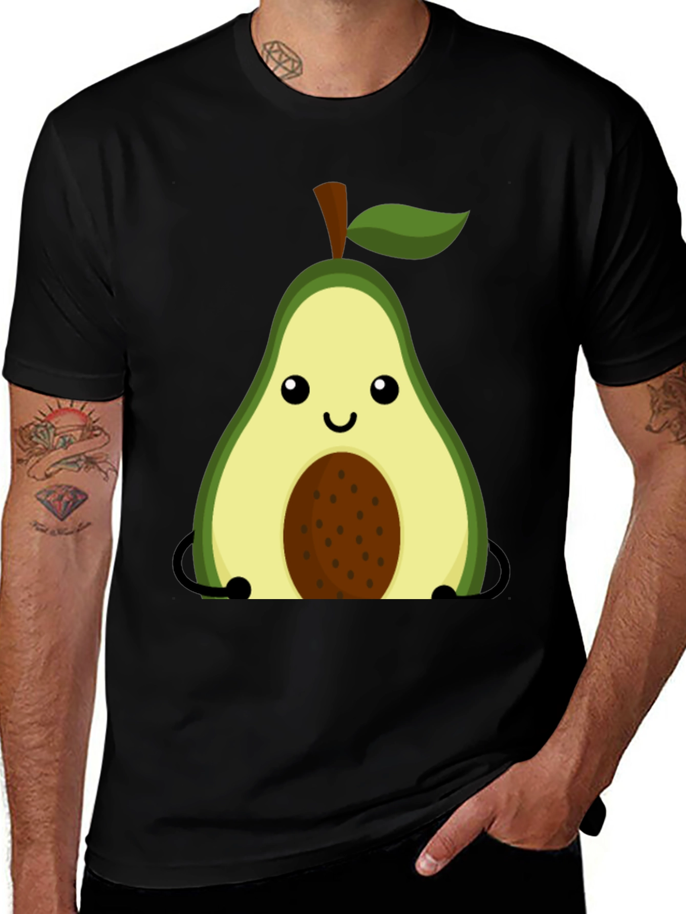 Variant 14 of Cute Avocado Cartoon Graphic Tee