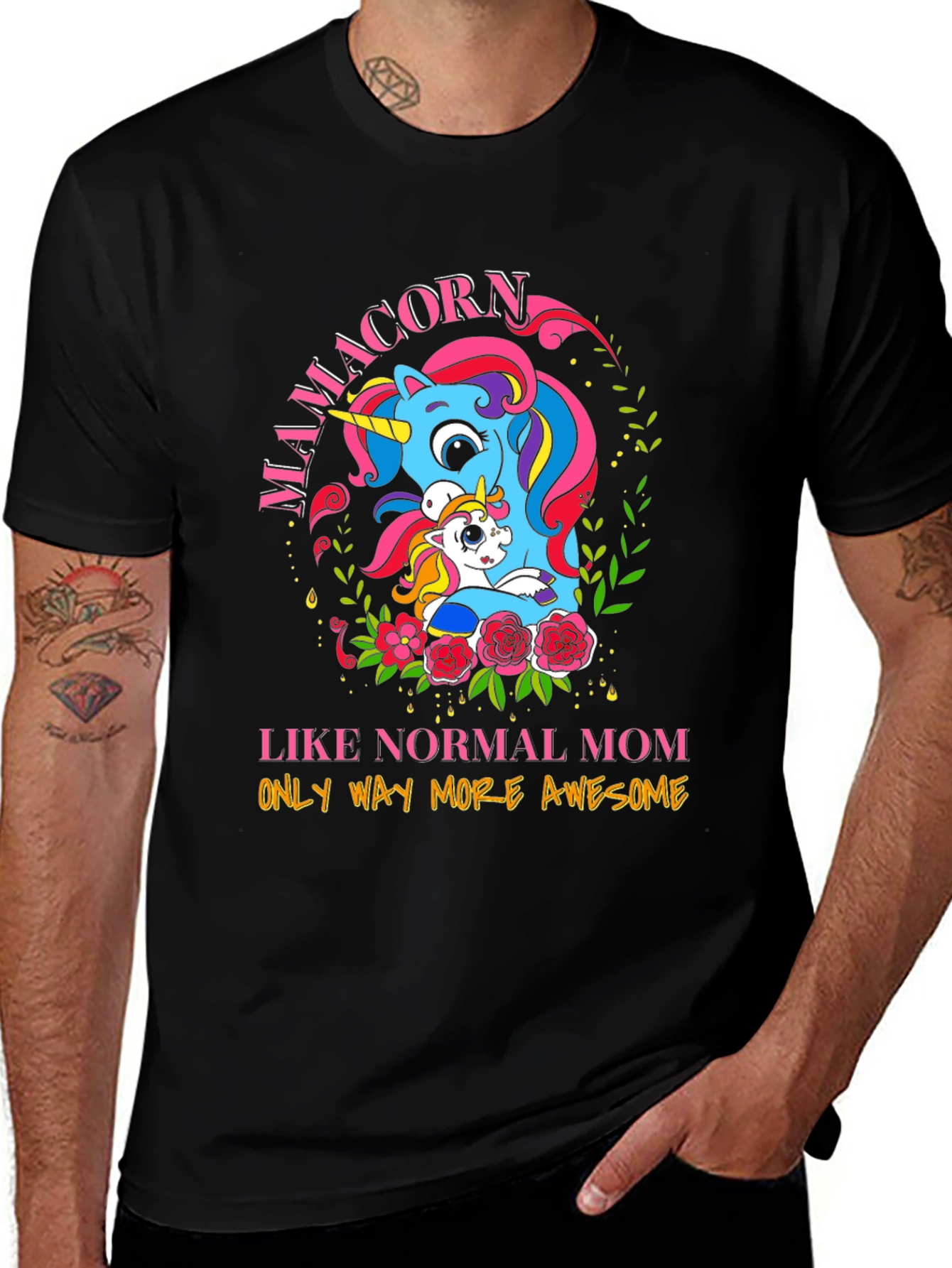 Mamacorn T-Shirt: Unicorn Mom Graphic Tee