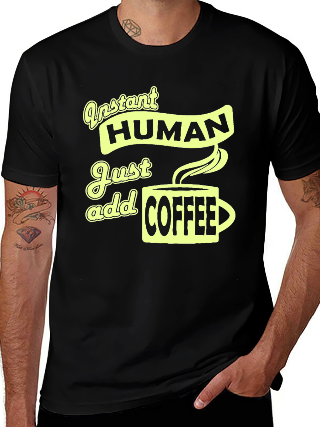 Instant Human Add Coffee Graphic Tee