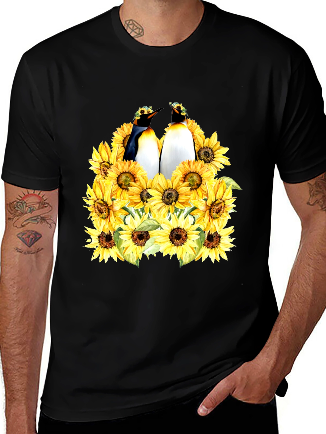 Variant 23 of Penguin Sunflower Graphic Tee