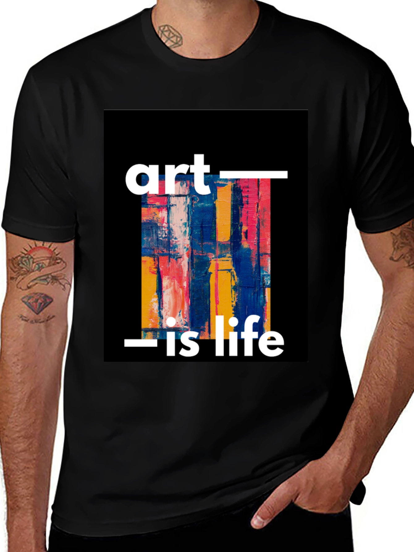 Variant 17 of Art Is Life Graphic Tee - Black