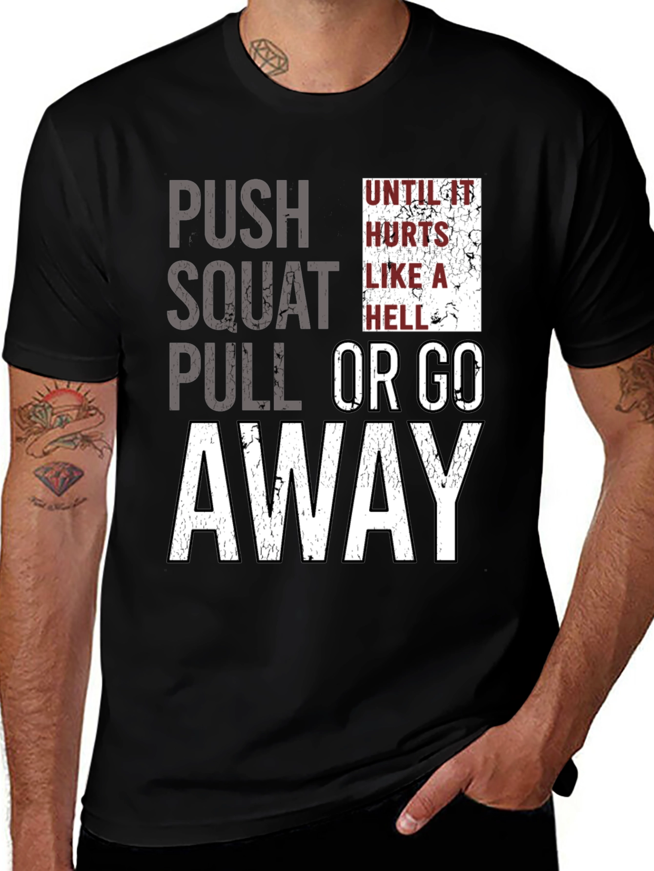 Variant 10 of Push Squat Pull Workout Graphic Tee