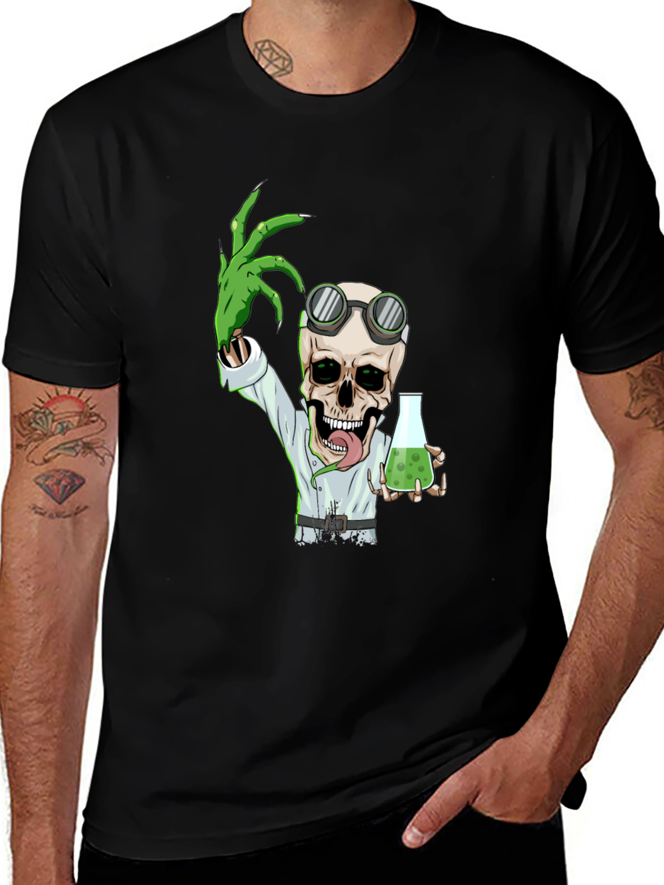 Variant 12 of Mad Scientist Skeleton T-Shirt