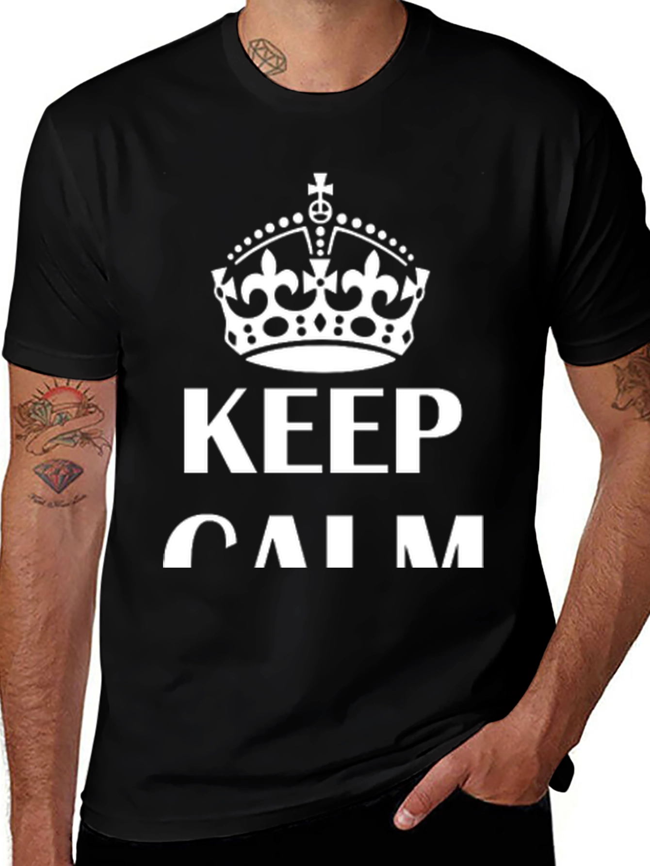 Variant 23 of Keep Calm Crown Black Graphic Tee