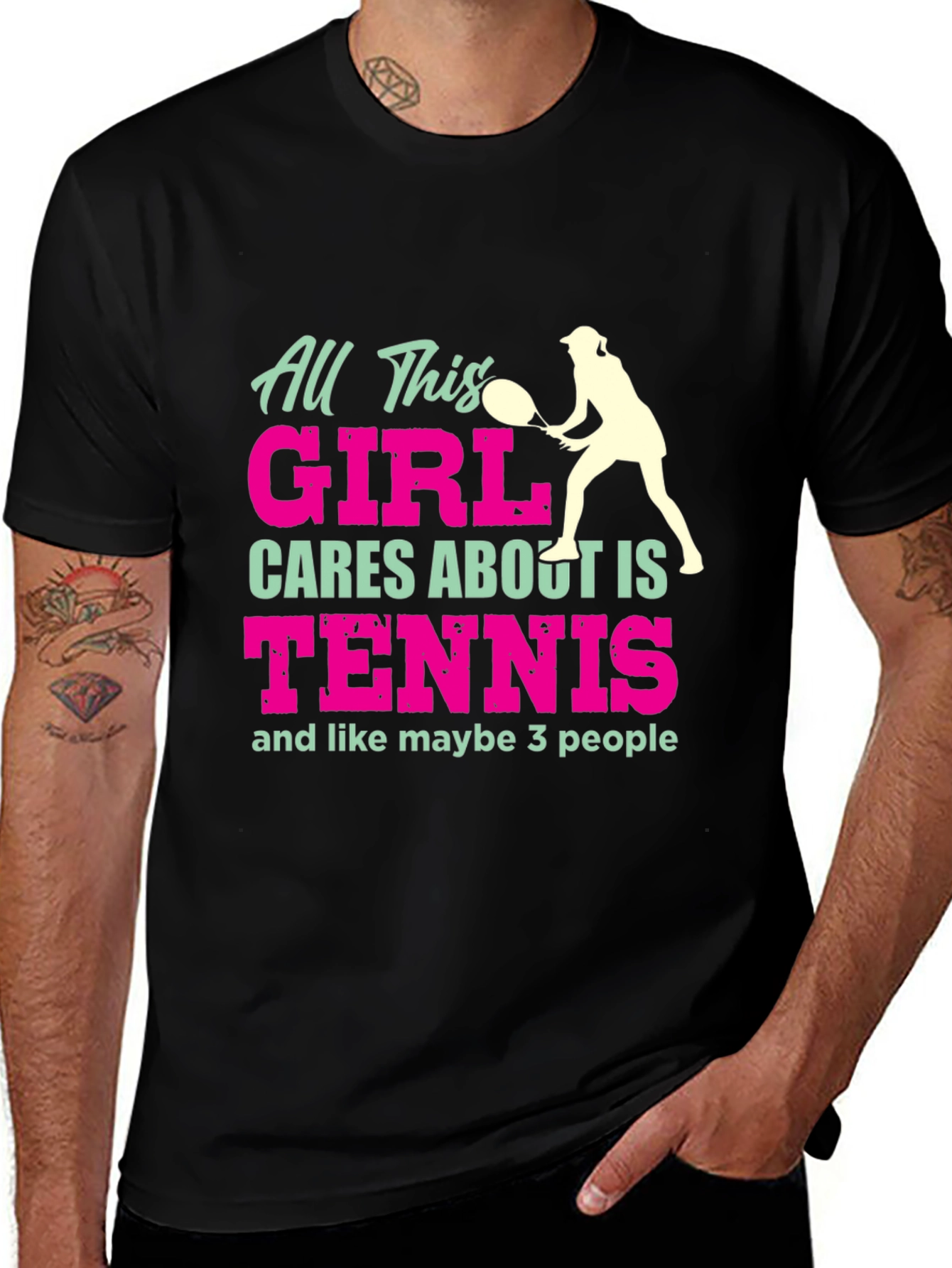Variant 13 of Tennis Girl T-Shirt Funny Player Tee