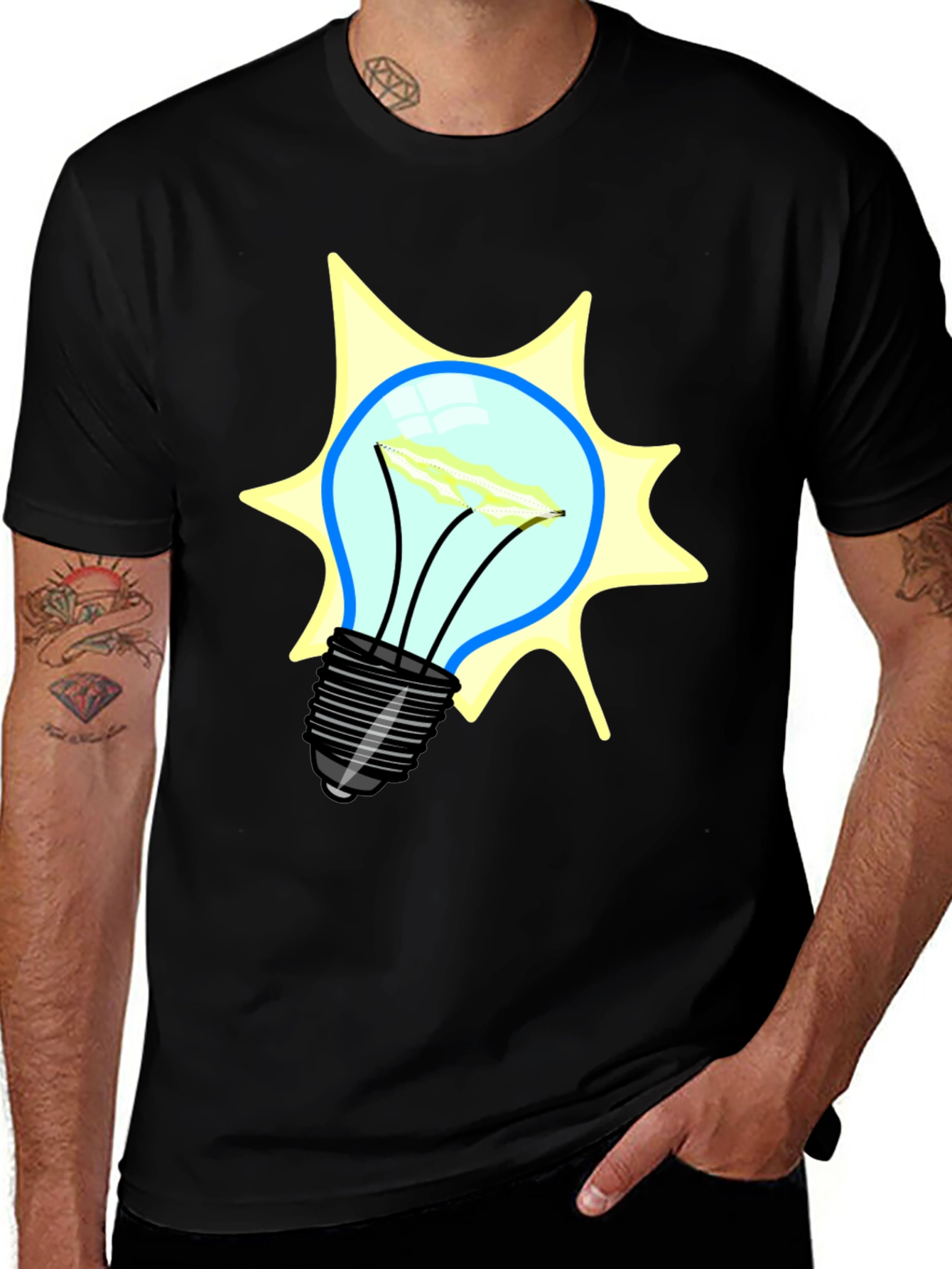 Variant 20 of Innovative Lightbulb Graphic T-Shirt