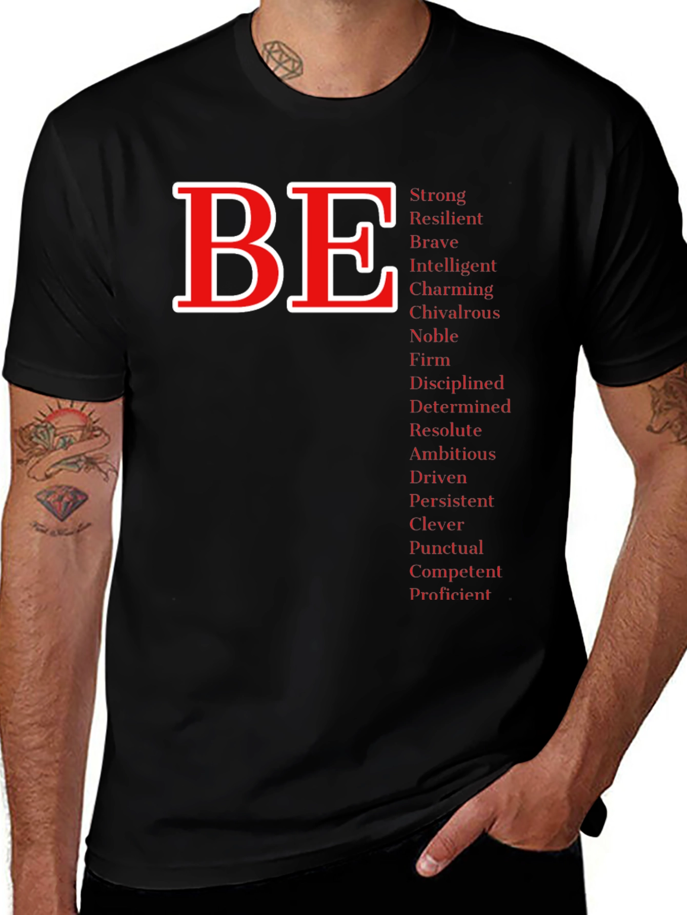 Variant 3 of Inspirational 'BE' Graphic T-Shirt